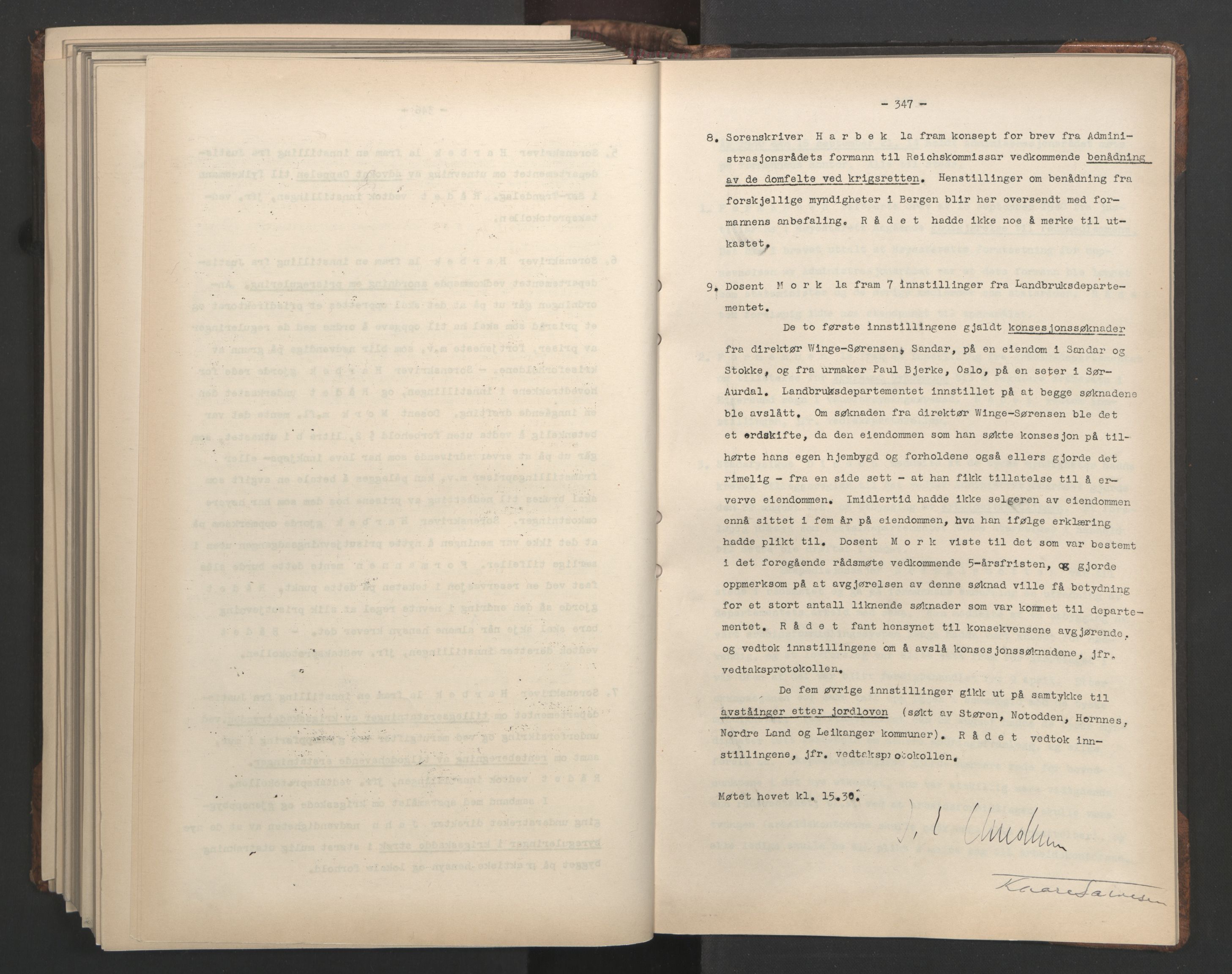 Administrasjonsrådet, AV/RA-S-1004/A/L0001: Møteprotokoll med tillegg 15/4-25/9, 1940, s. 347