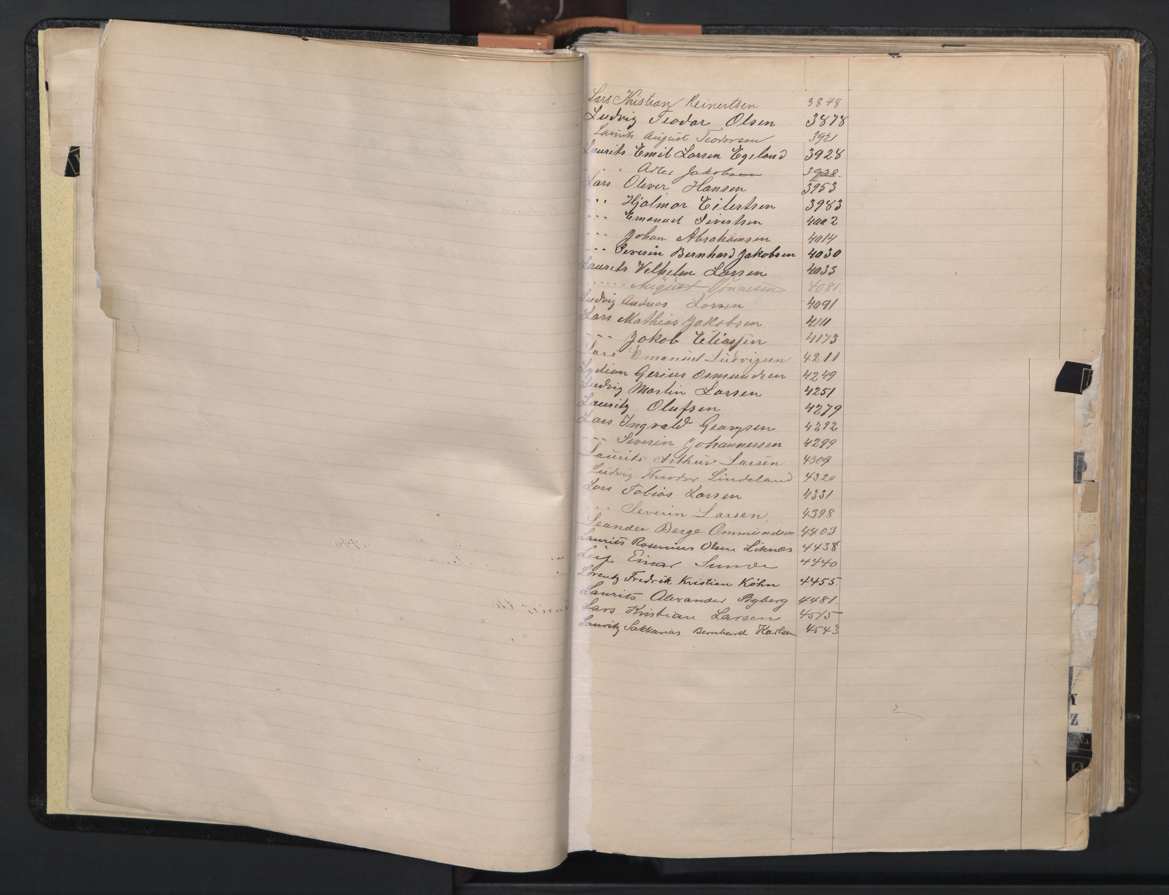Farsund mønstringskrets, AV/SAK-2031-0017/F/Fa/L0003: Annotasjonsrulle nr 3816-5304 med register, M-3, 1894-1948, s. 14
