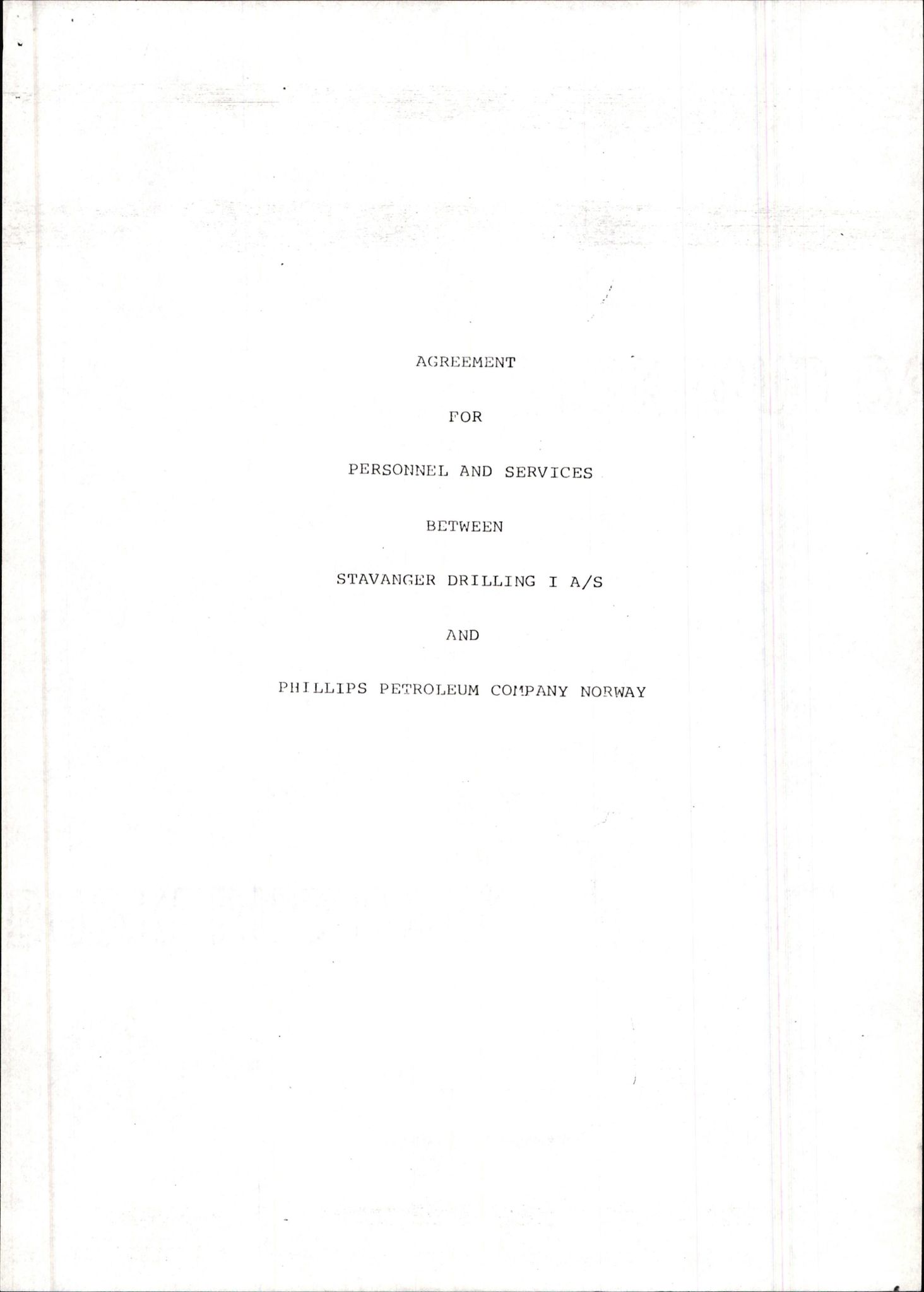 Pa 1503 - Stavanger Drilling AS, AV/SAST-A-101906/2/E/Ec/Eca/L0001: Korrespondanse med Phillips Petroleum Company, 1976-1984