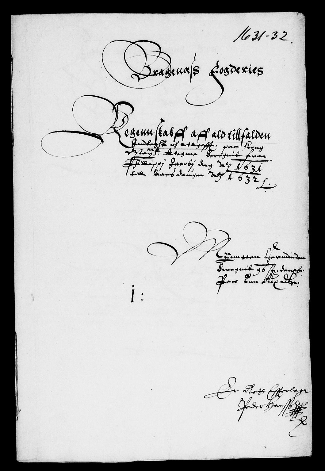 Rentekammeret inntil 1814, Reviderte regnskaper, Lensregnskaper, RA/EA-5023/R/Rb/Rba/L0105: Akershus len, 1631-1632