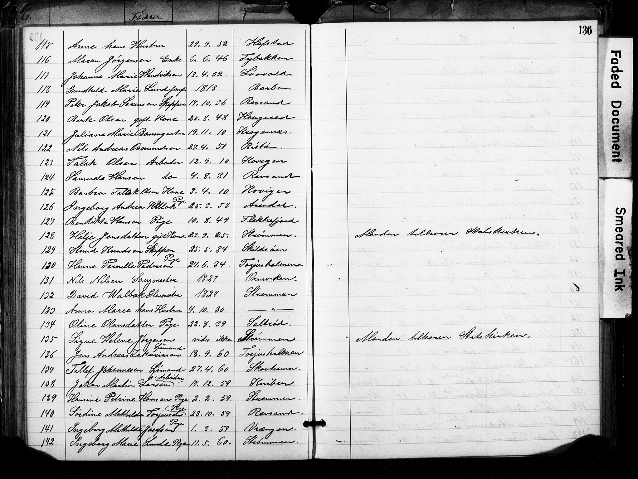 Metodistmenigheten, Arendal, AV/SAK-1292-0011/F/Fa/L0001: Dissenterprotokoll nr. F-2, 1867-1879, s. 136