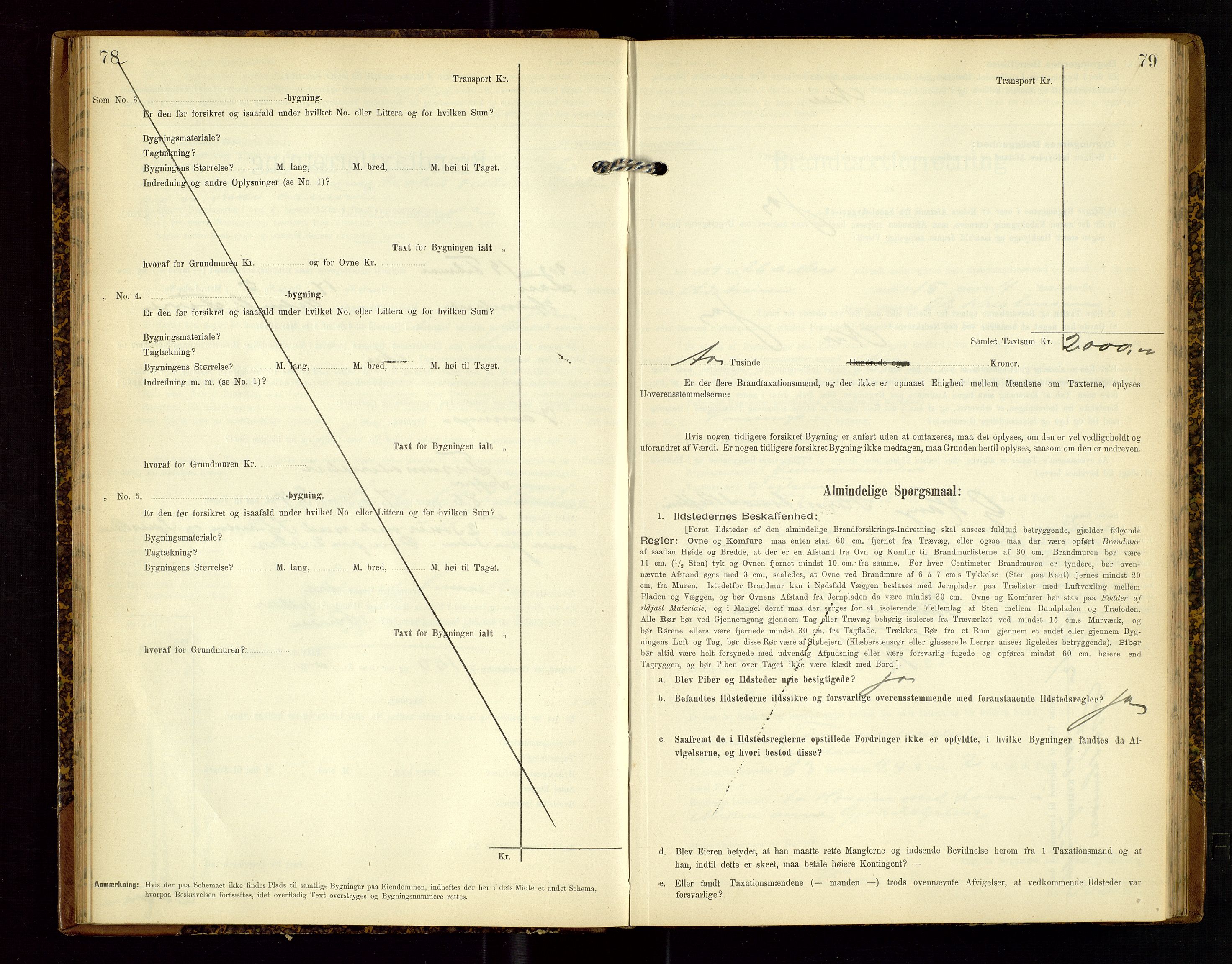 Hjelmeland lensmannskontor, SAST/A-100439/Gob/L0002: "Brandtaxationsprotokol", 1904-1920, s. 78-79