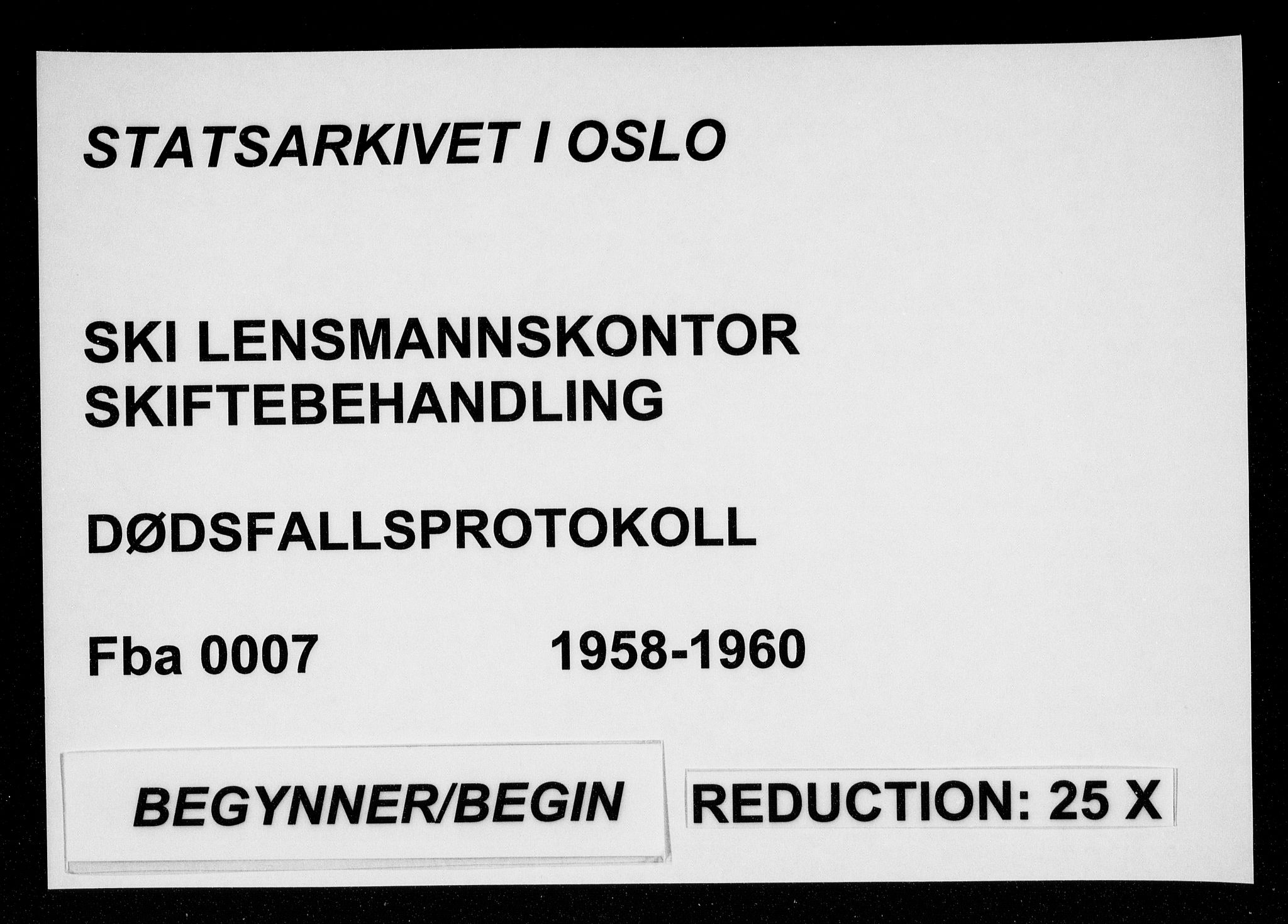 Ski lensmannskontor, SAO/A-10109/H/Ha/Haa/L0007: Dødsfallsprotokoll, 1958-1960
