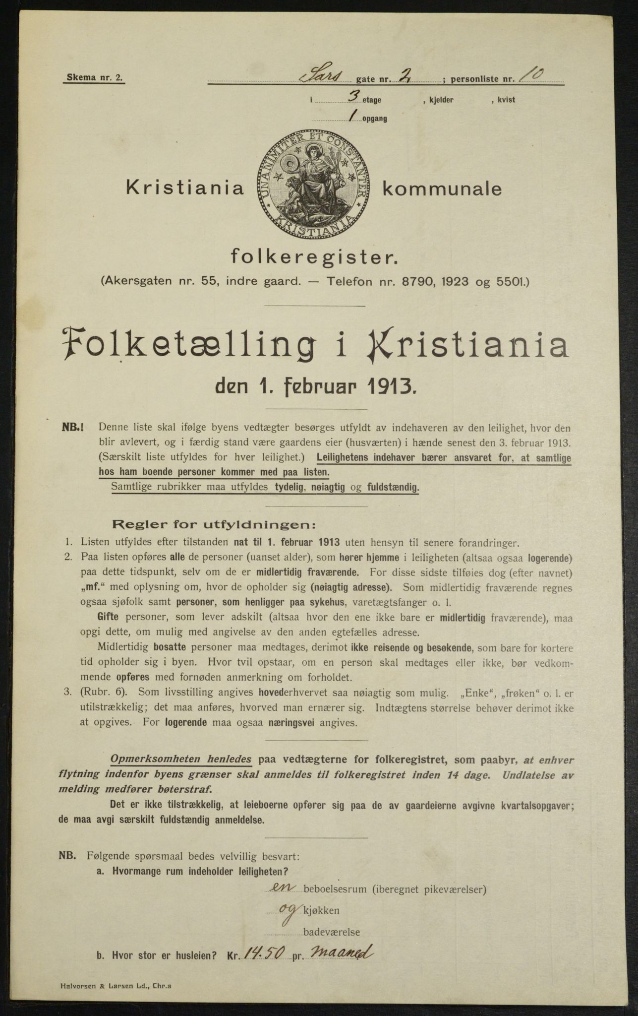 OBA, Kommunal folketelling 1.2.1913 for Kristiania, 1913, s. 89279