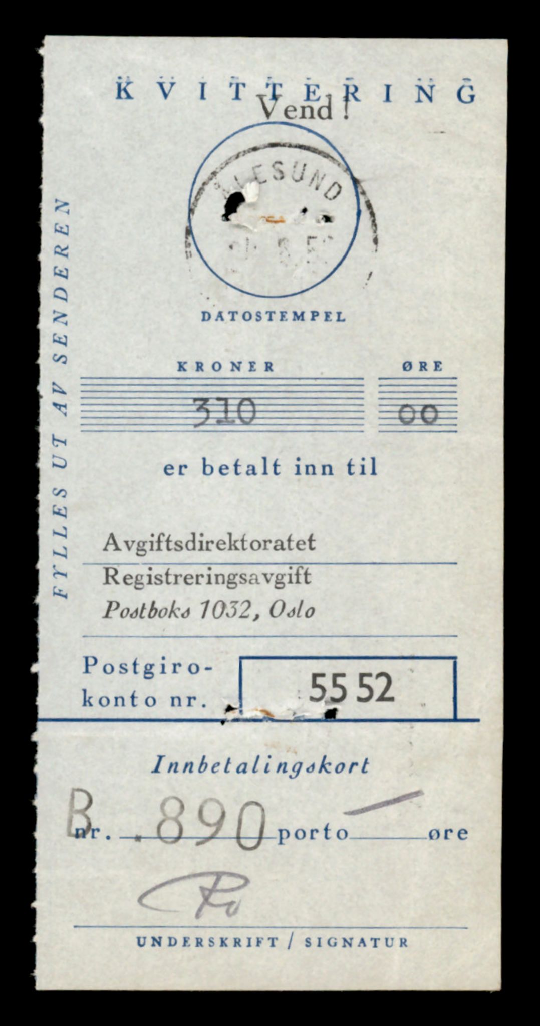 Møre og Romsdal vegkontor - Ålesund trafikkstasjon, AV/SAT-A-4099/F/Fe/L0009: Registreringskort for kjøretøy T 896 - T 1049, 1927-1998, s. 781