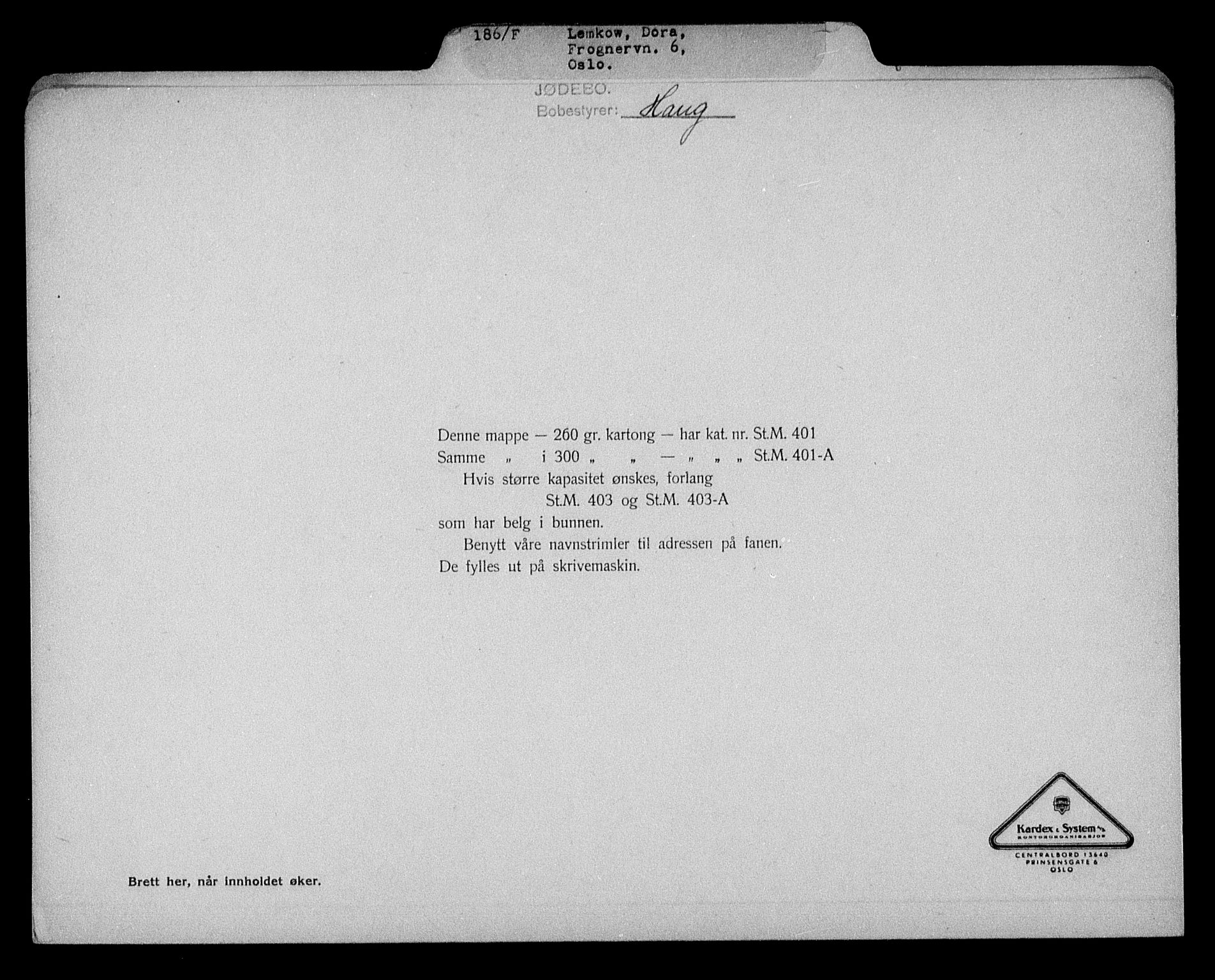 Justisdepartementet, Tilbakeføringskontoret for inndratte formuer, AV/RA-S-1564/H/Hc/Hcc/L0956: --, 1945-1947, s. 59