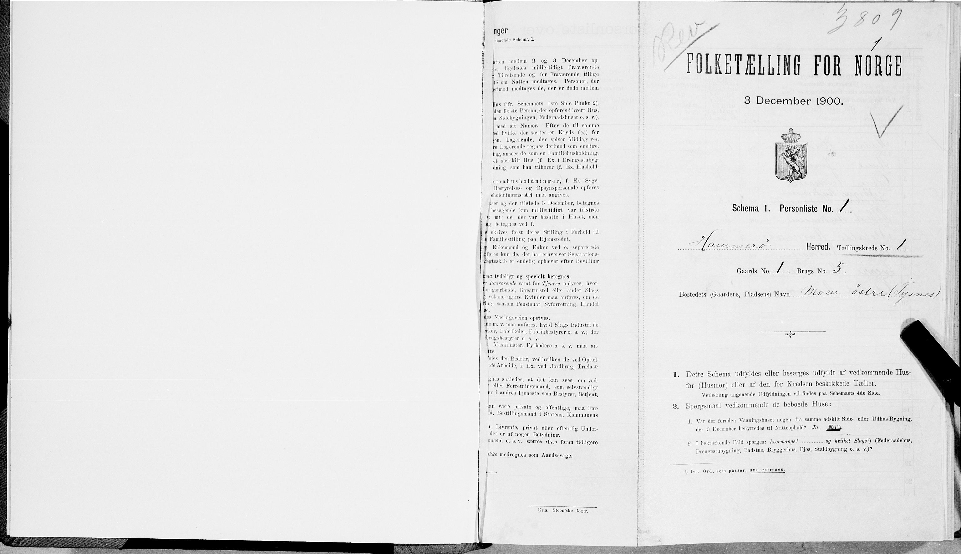 SAT, Folketelling 1900 for 1849 Hamarøy herred, 1900, s. 18