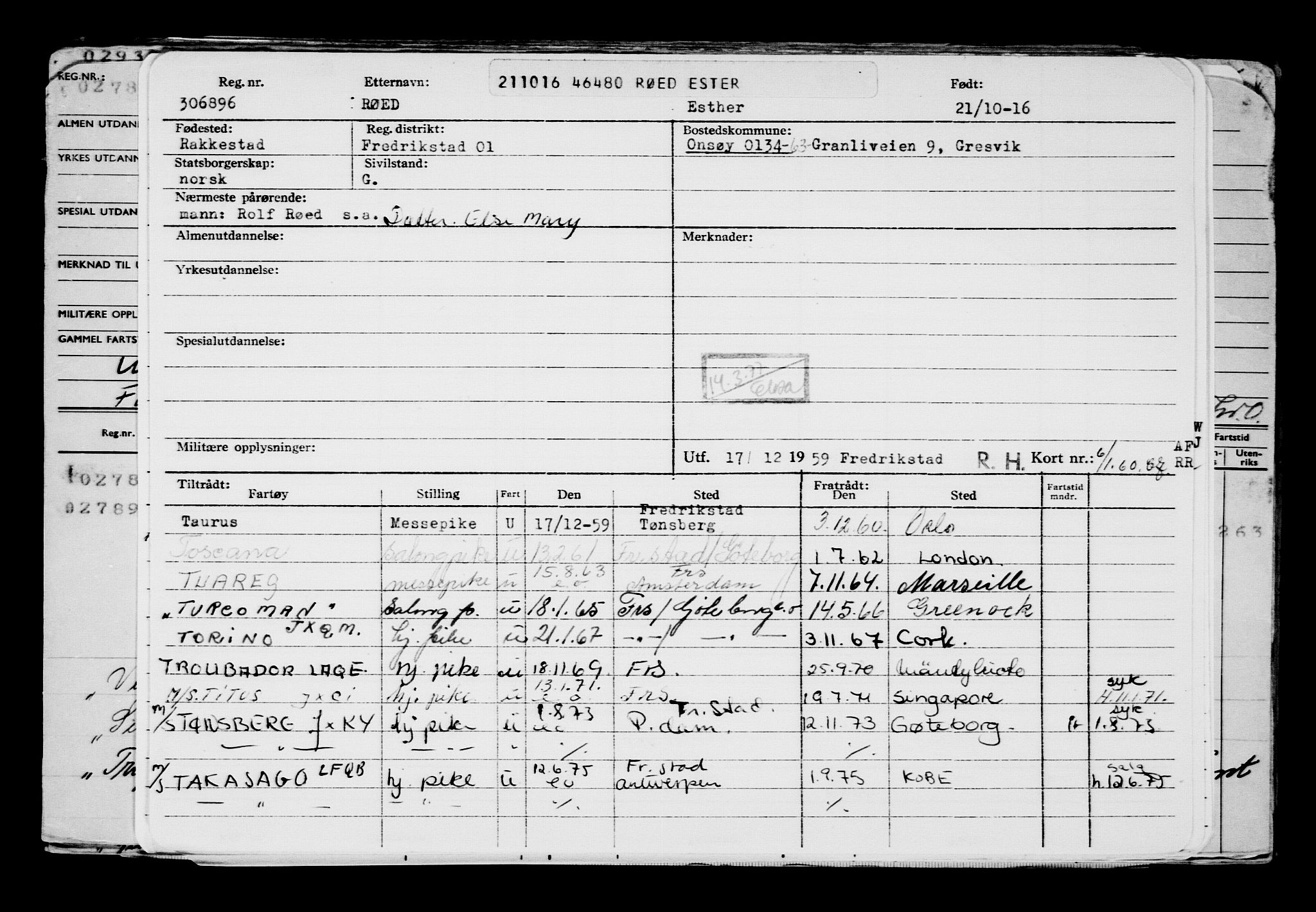 Direktoratet for sjømenn, AV/RA-S-3545/G/Gb/L0143: Hovedkort, 1916, s. 359