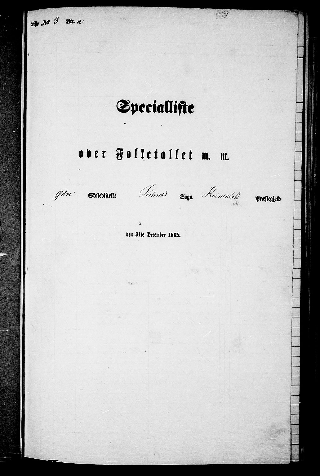 RA, Folketelling 1865 for 1037P Kvinesdal prestegjeld, 1865, s. 76