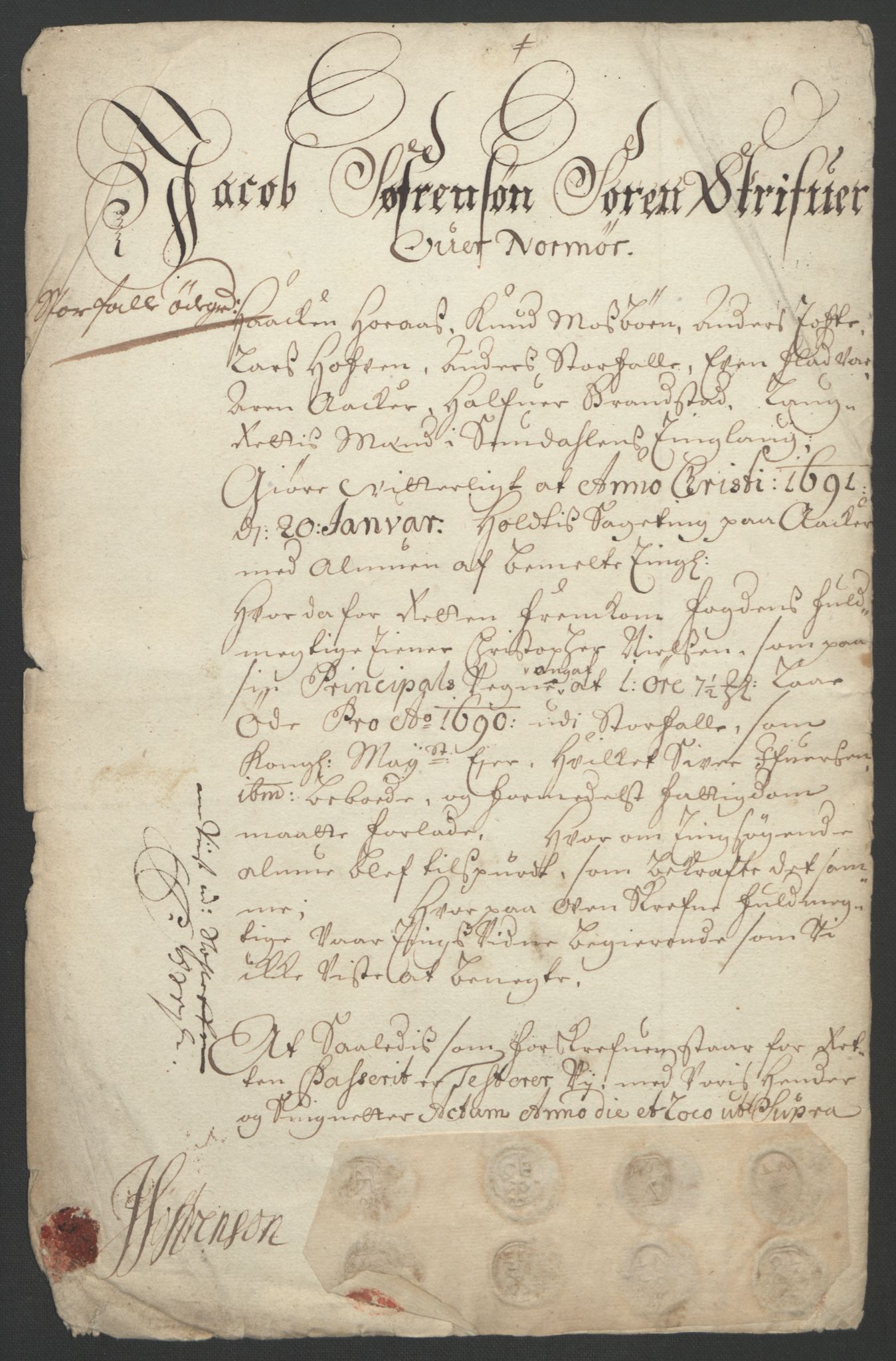Rentekammeret inntil 1814, Reviderte regnskaper, Fogderegnskap, RA/EA-4092/R56/L3734: Fogderegnskap Nordmøre, 1690-1691, s. 215