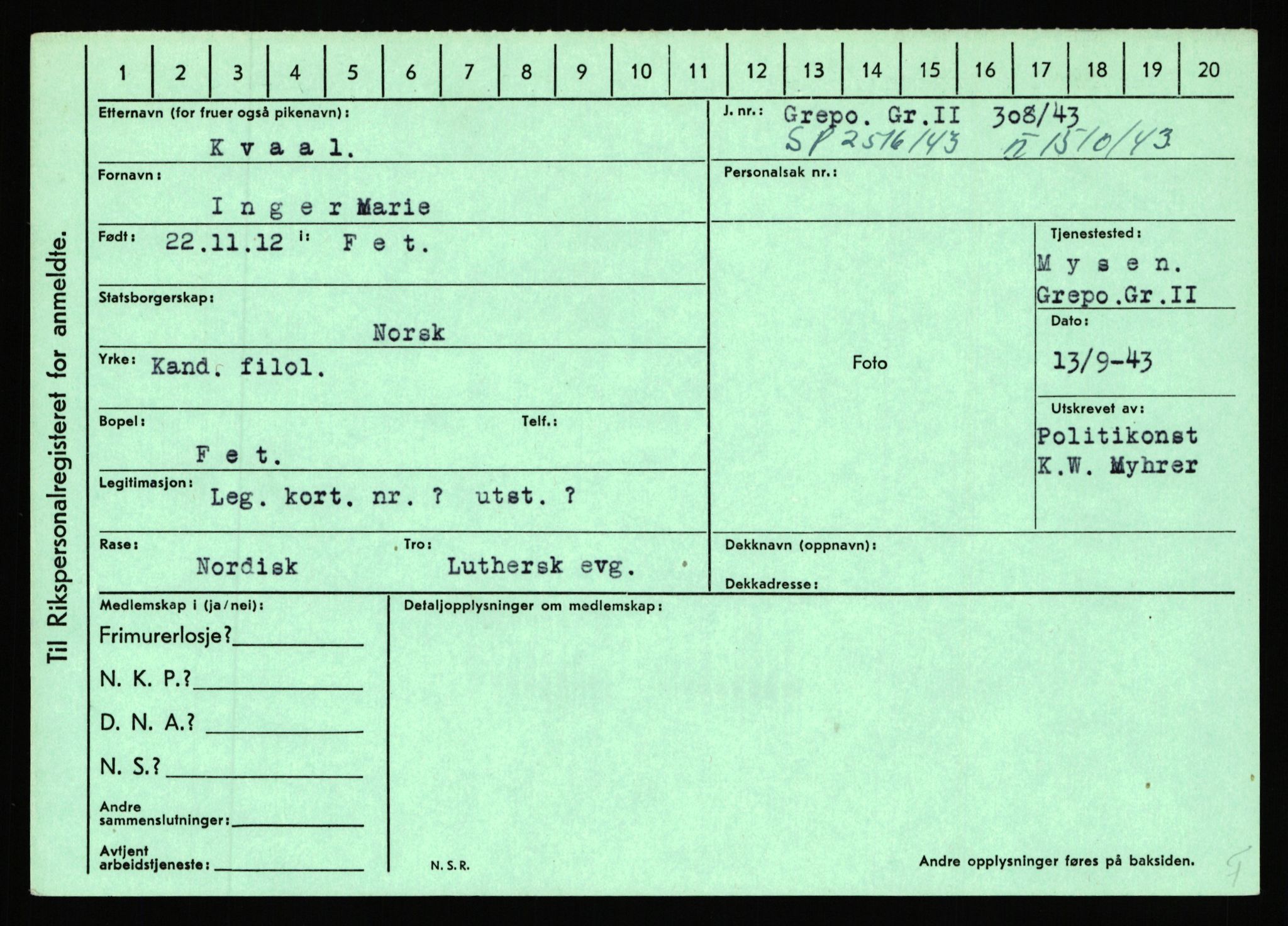 Statspolitiet - Hovedkontoret / Osloavdelingen, AV/RA-S-1329/C/Ca/L0009: Knutsen - Limstrand, 1943-1945, s. 2082