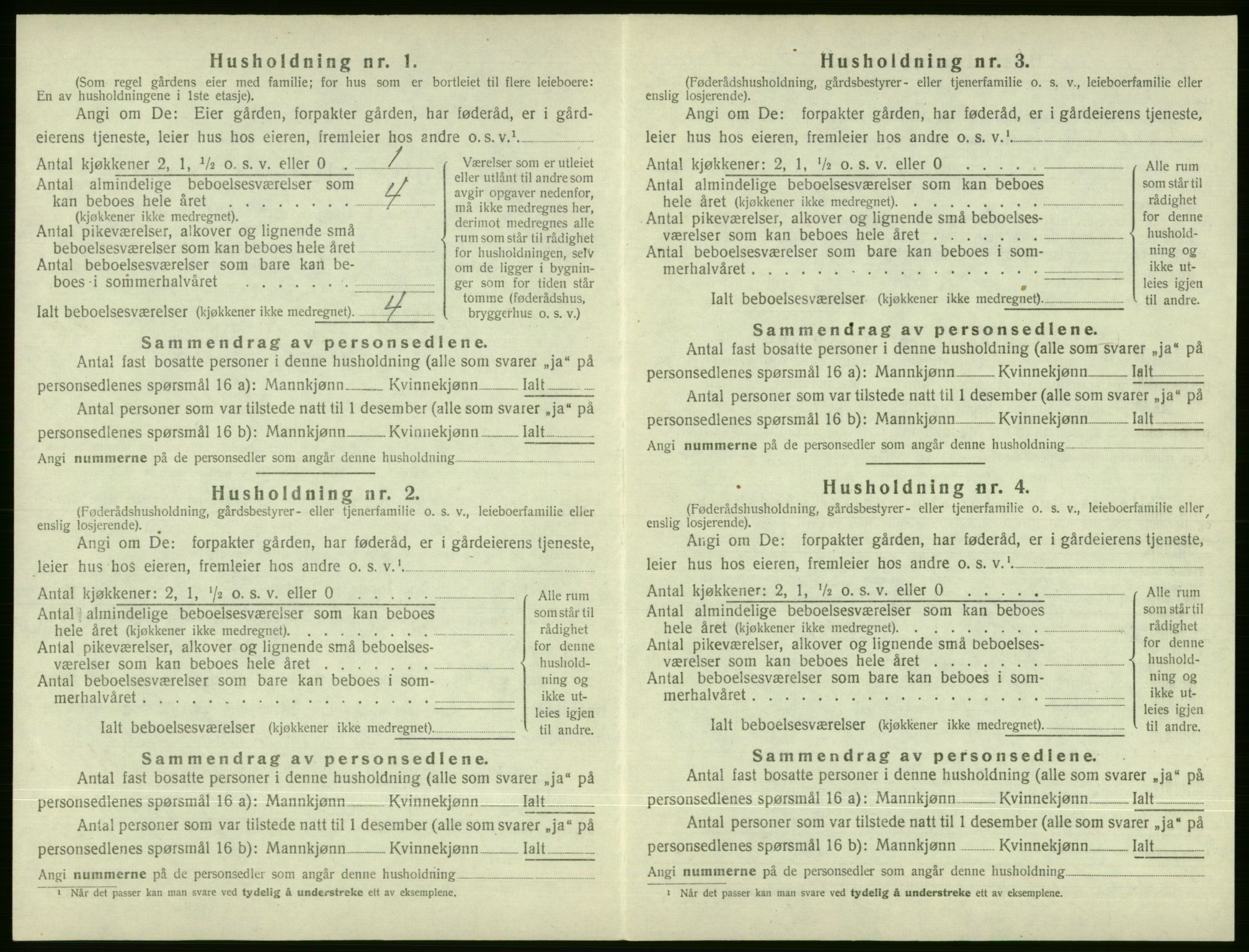 SAB, Folketelling 1920 for 1235 Voss herred, 1920, s. 1868