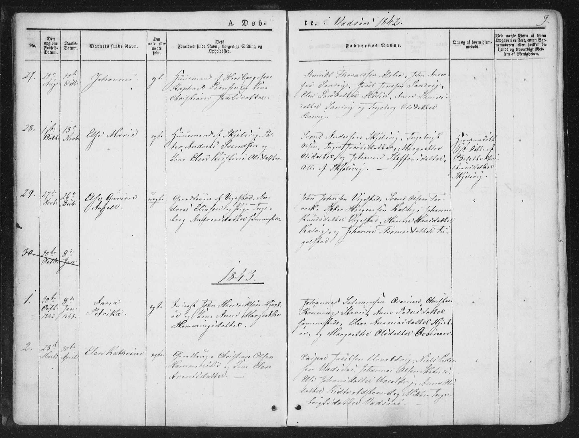 Ministerialprotokoller, klokkerbøker og fødselsregistre - Nordland, SAT/A-1459/810/L0144: Ministerialbok nr. 810A07 /1, 1841-1862, s. 9