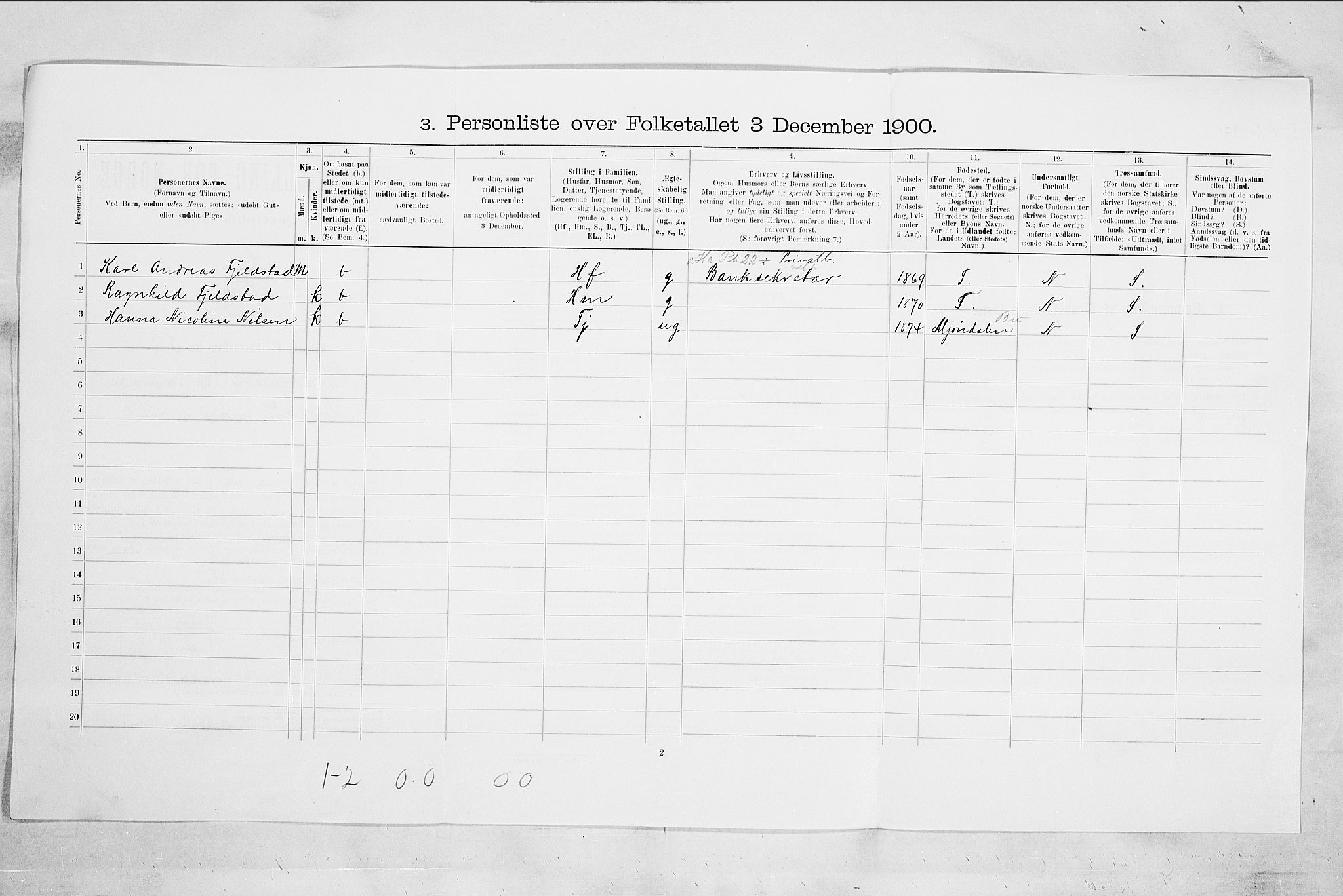 RA, Folketelling 1900 for 0602 Drammen kjøpstad, 1900, s. 951