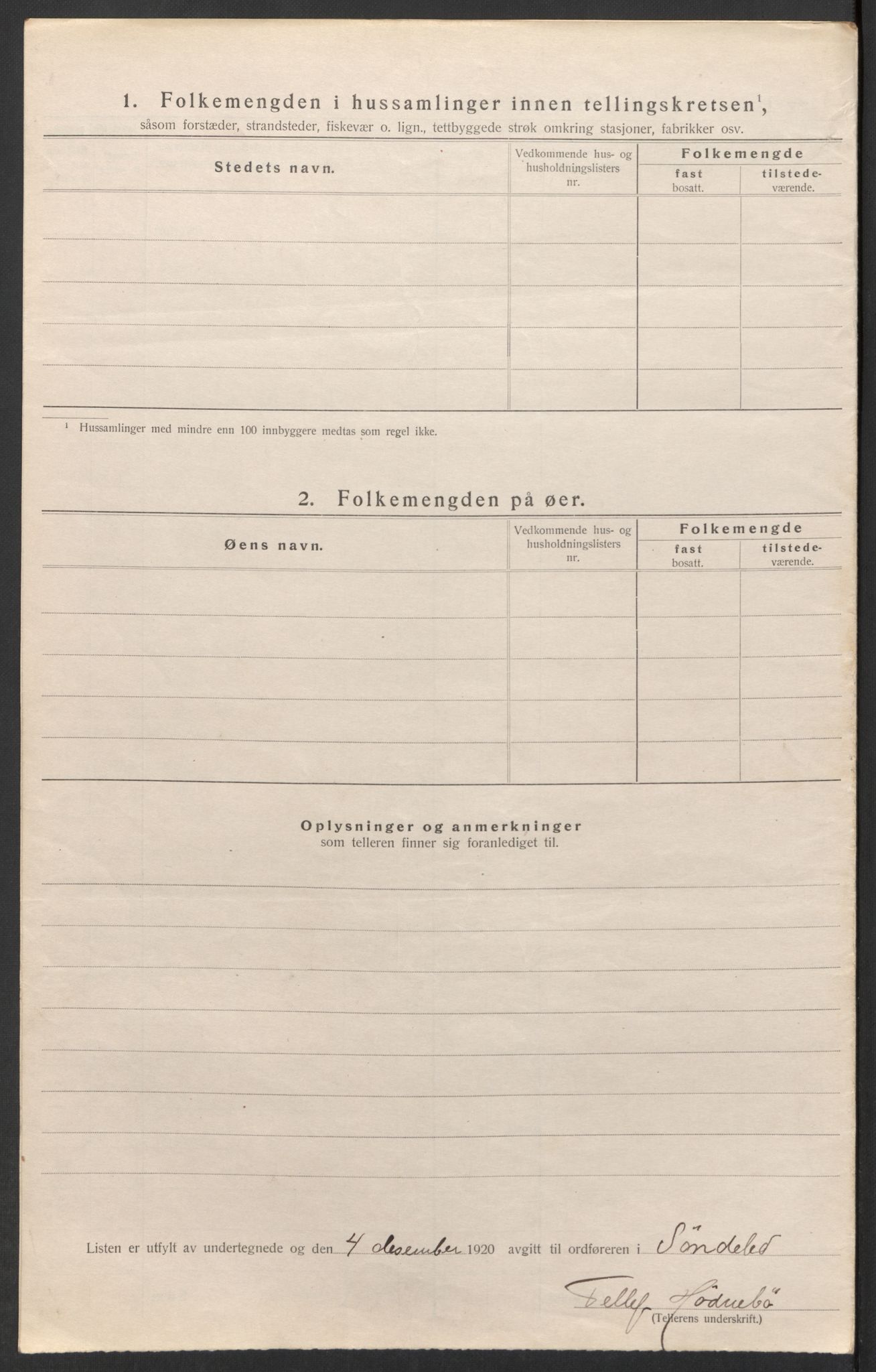 SAK, Folketelling 1920 for 0913 Søndeled herred, 1920, s. 23