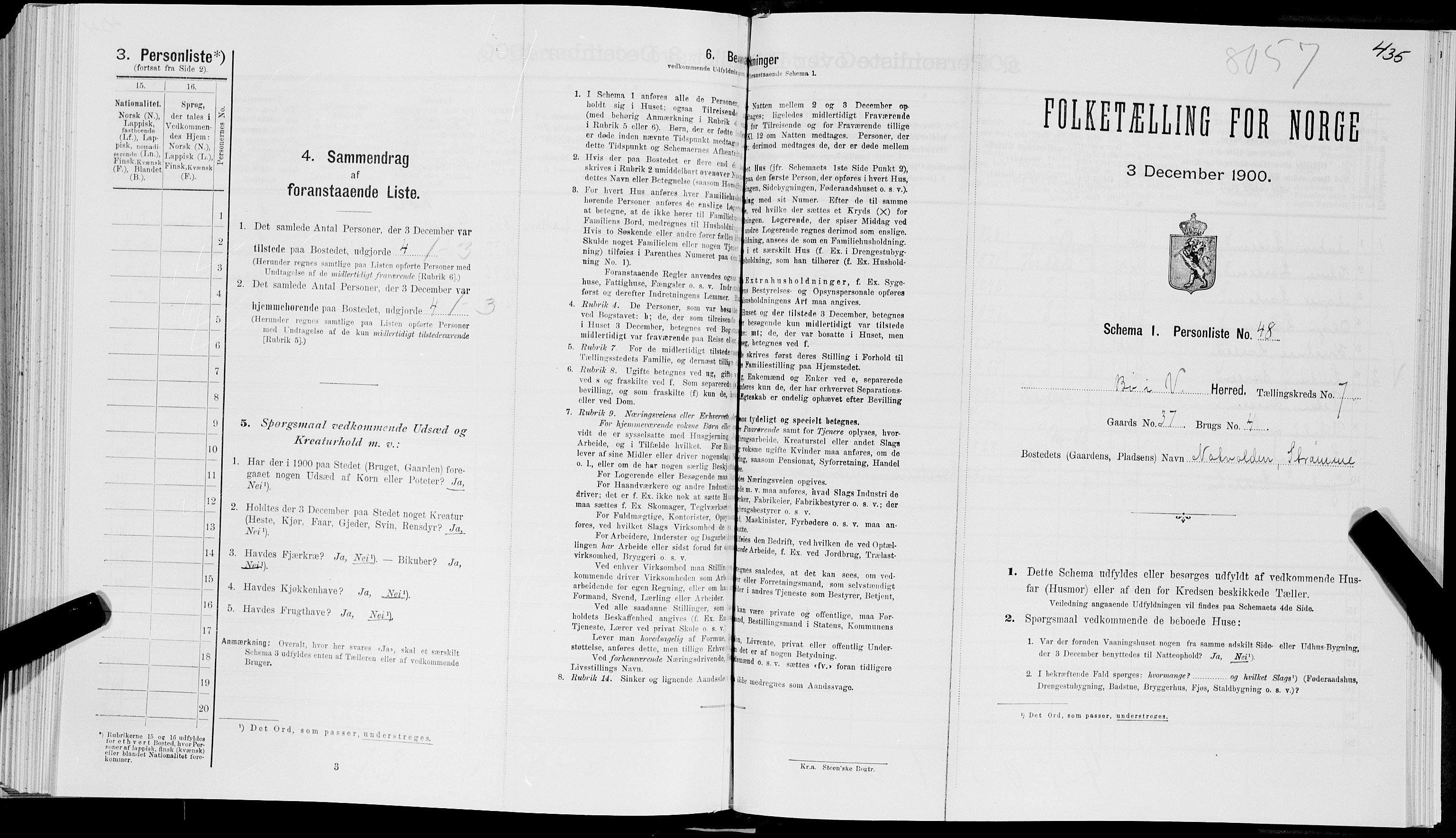 SAT, Folketelling 1900 for 1867 Bø herred, 1900, s. 846