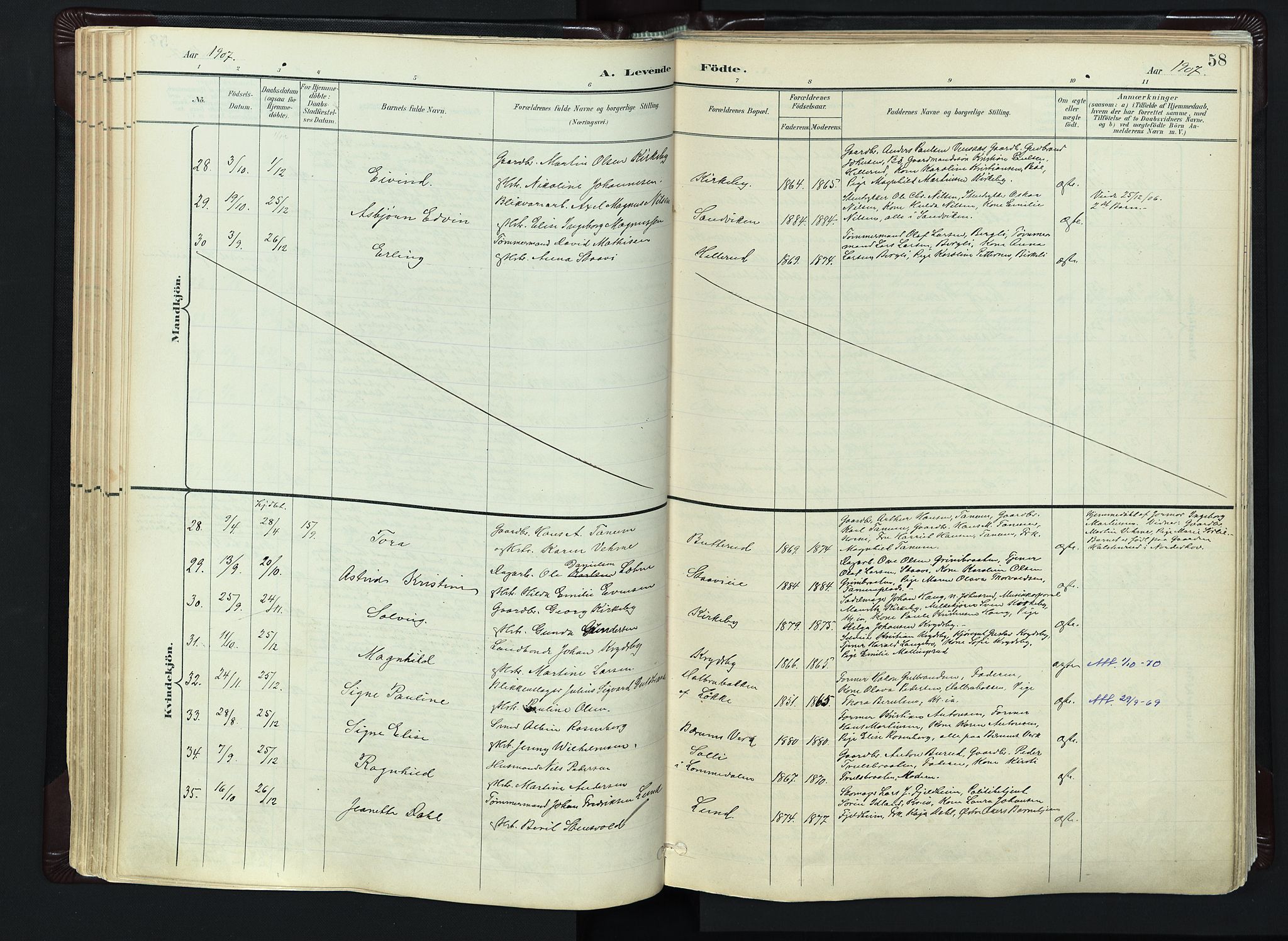 Vestre Bærum prestekontor Kirkebøker, AV/SAO-A-10209a/F/Fa/L0001: Ministerialbok nr. 1, 1896-1923, s. 58