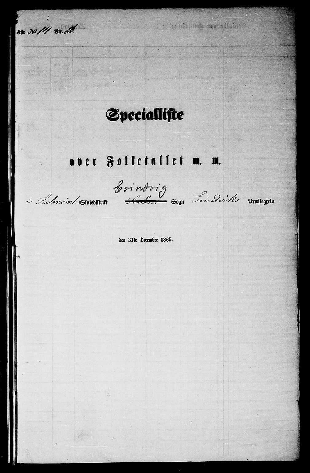 RA, Folketelling 1865 for 1411P Eivindvik prestegjeld, 1865, s. 195