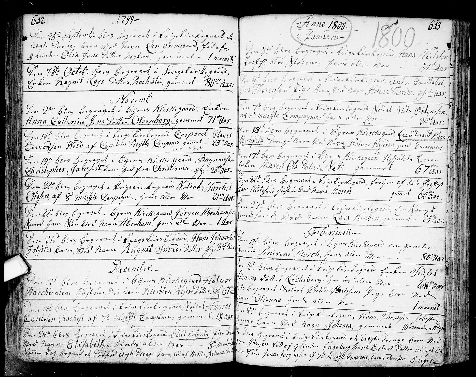 Fredrikstad prestekontor Kirkebøker, AV/SAO-A-11082/F/Fa/L0002: Ministerialbok nr. 2, 1750-1804, s. 612-613