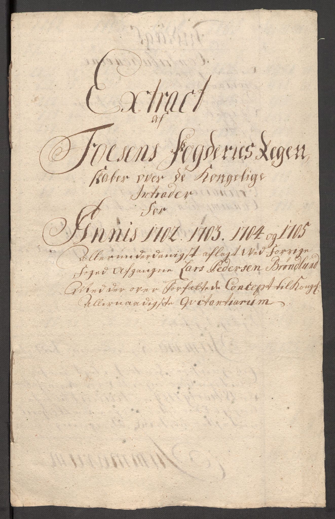 Rentekammeret inntil 1814, Reviderte regnskaper, Fogderegnskap, AV/RA-EA-4092/R57/L3856: Fogderegnskap Fosen, 1704-1705, s. 414