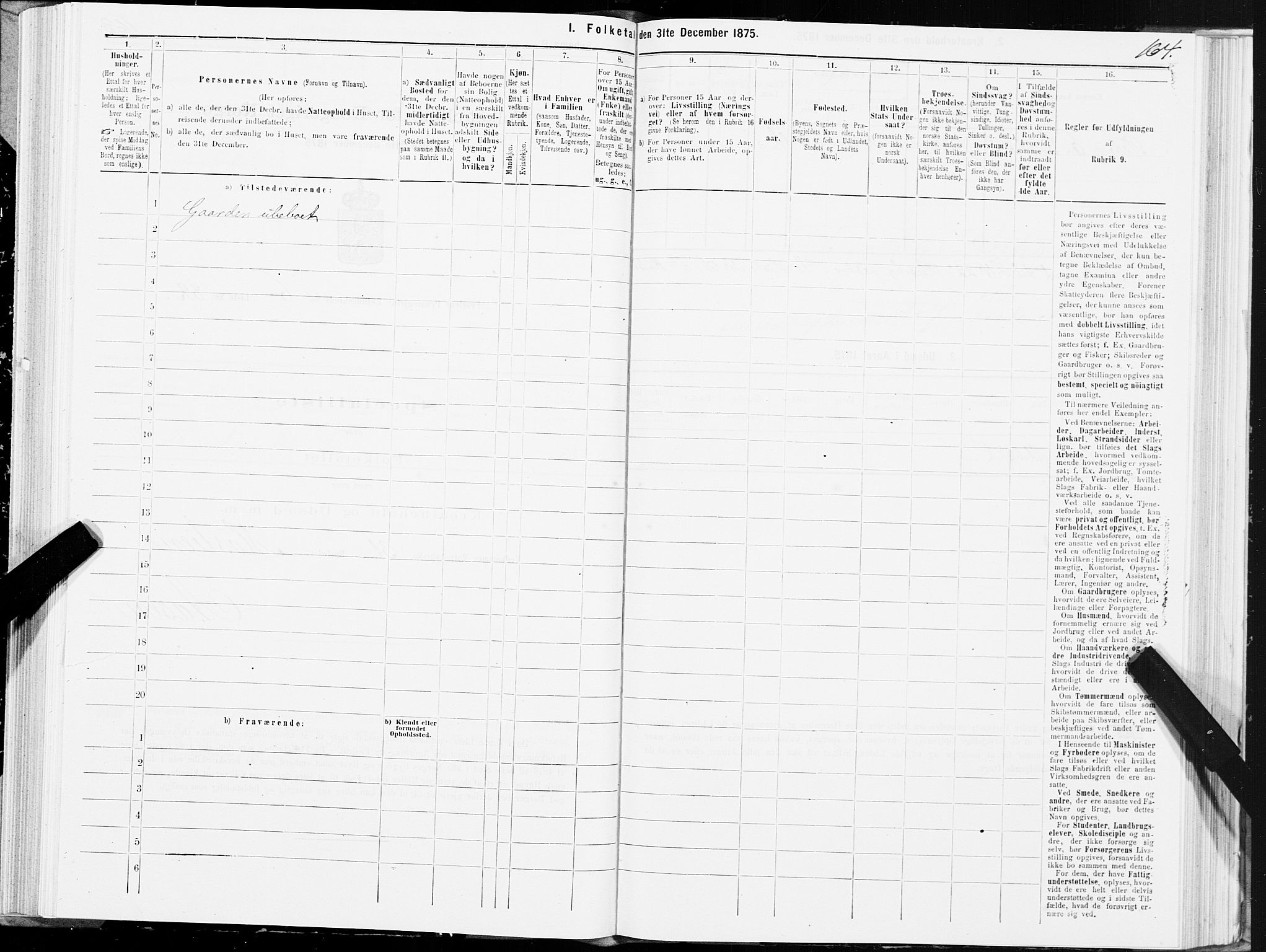 SAT, Folketelling 1875 for 1717P Frosta prestegjeld, 1875, s. 5164