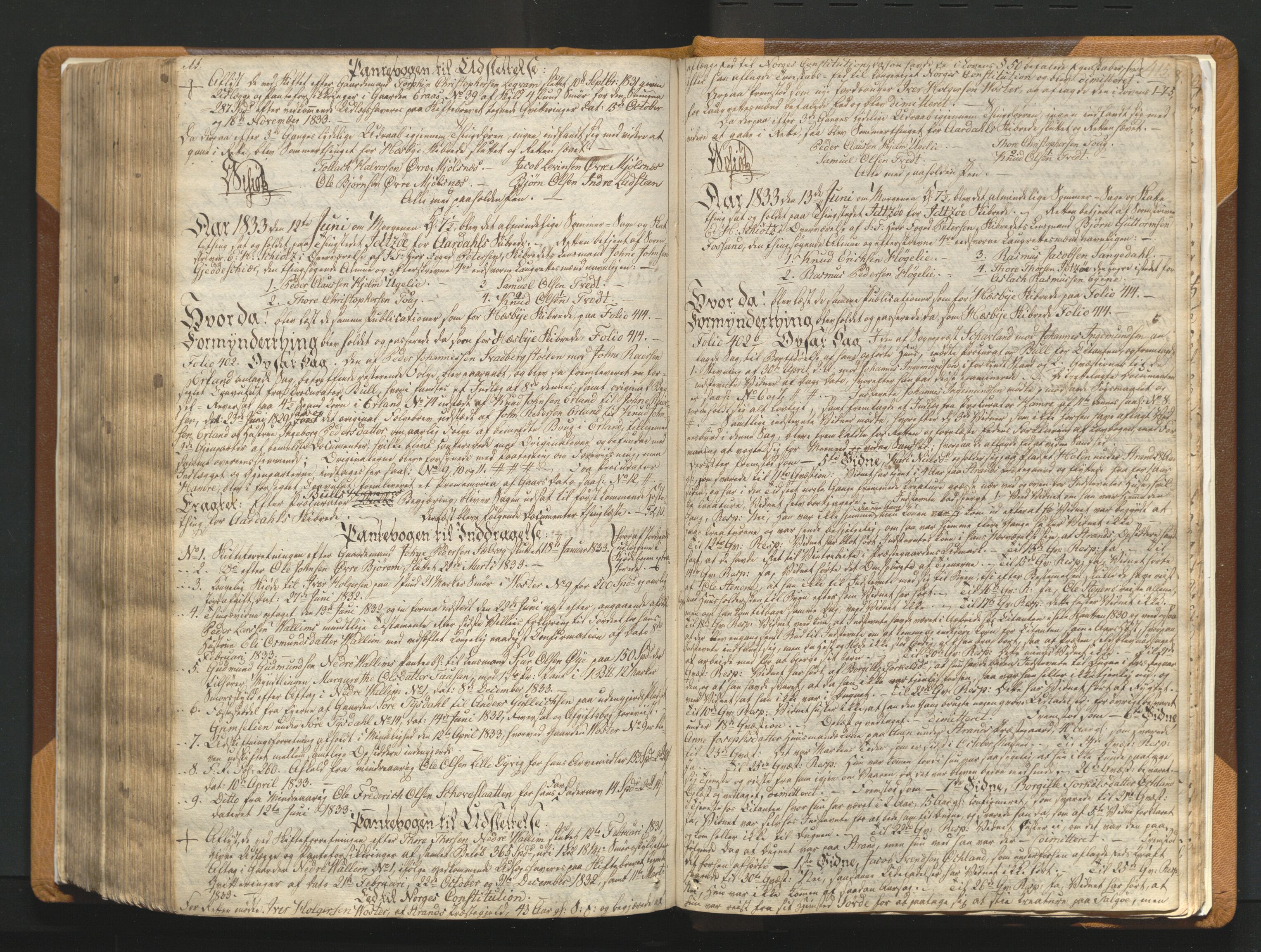 Karmsund sorenskriveri, AV/SAST-A-100311/01/I/IA/IAB/L0002: TINGBOK, 1822-1833, s. 414b-415a