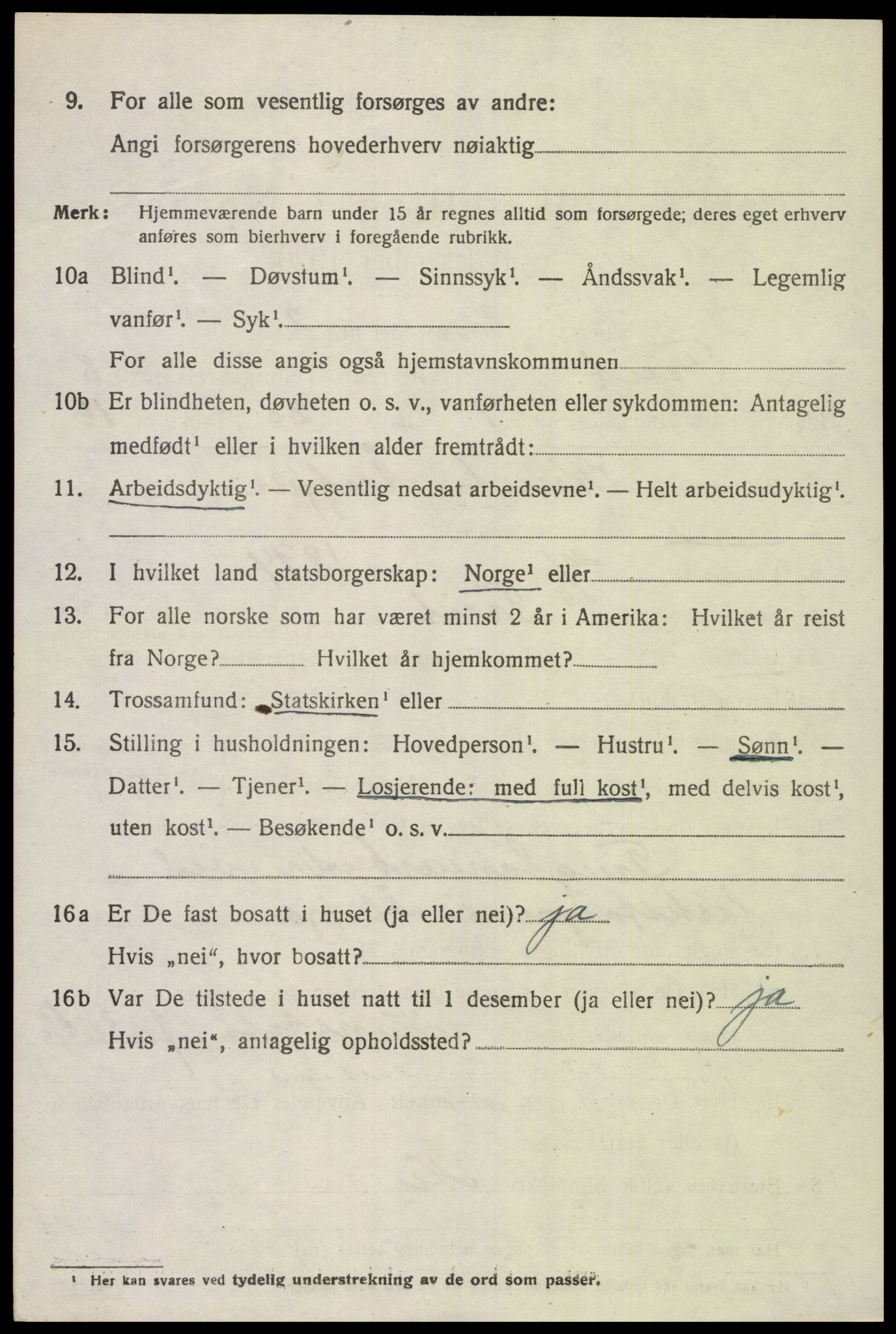 SAK, Folketelling 1920 for 1013 Tveit herred, 1920, s. 3505