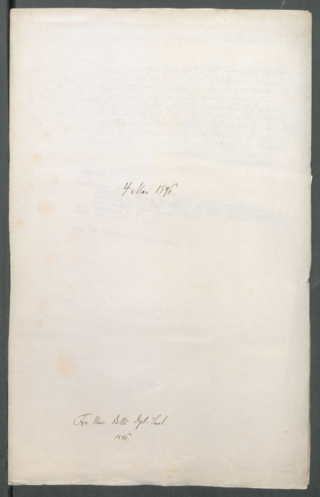 Riksarkivets diplomsamling, AV/RA-EA-5965/F02/L0101: Dokumenter, 1596, s. 36