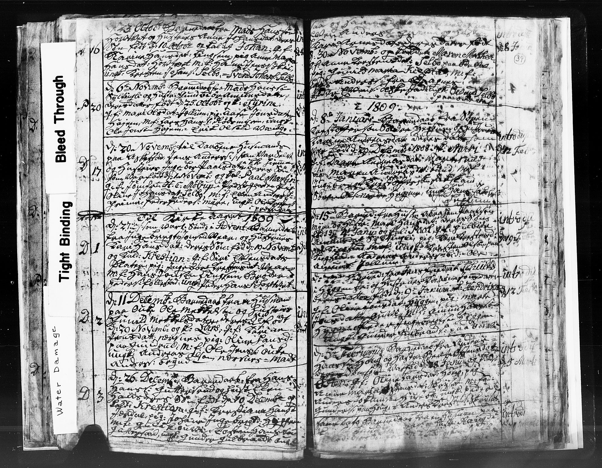 Røyken kirkebøker, AV/SAKO-A-241/G/Ga/L0002: Klokkerbok nr. 2, 1797-1810, s. 39