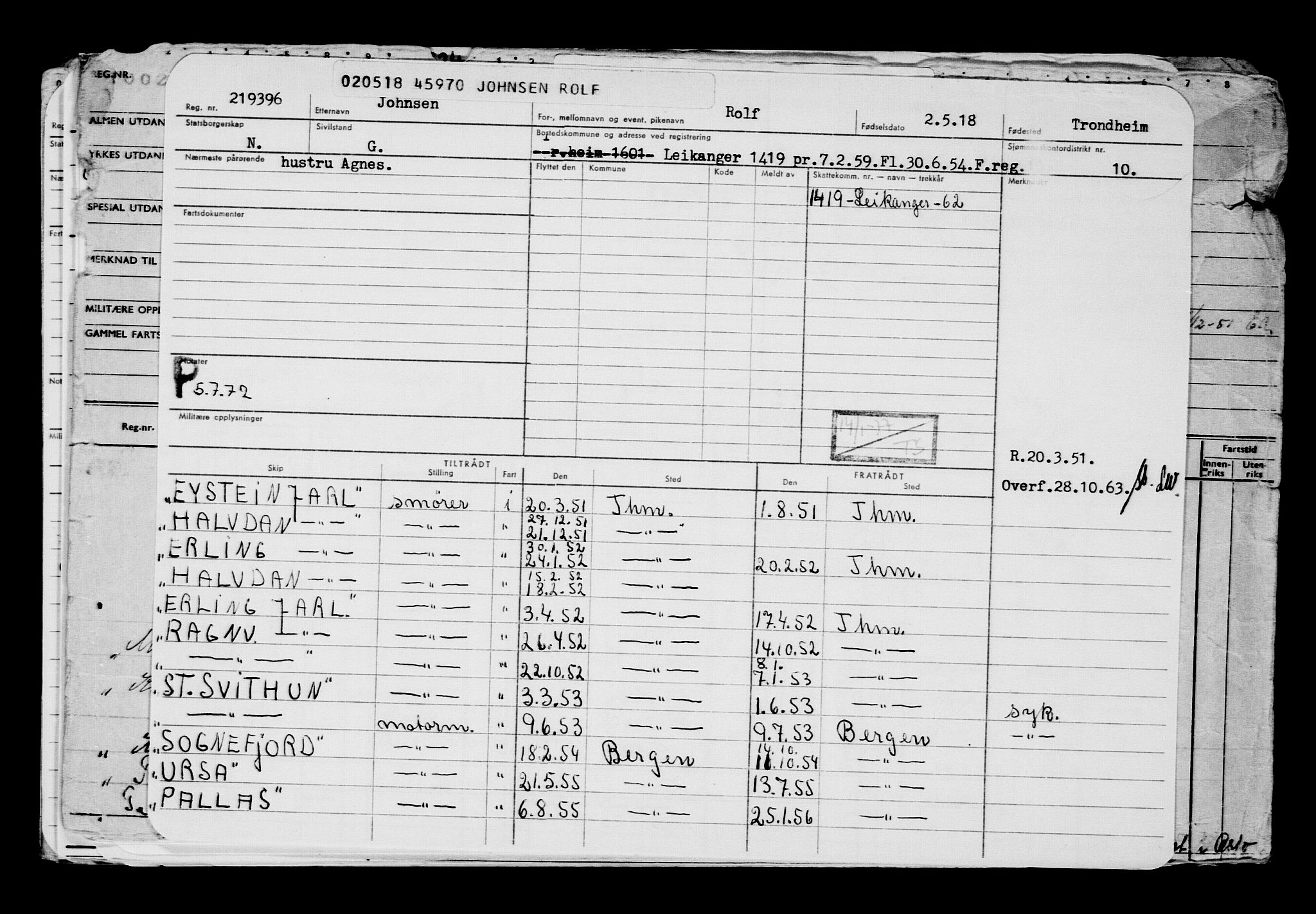 Direktoratet for sjømenn, AV/RA-S-3545/G/Gb/L0158: Hovedkort, 1918, s. 37