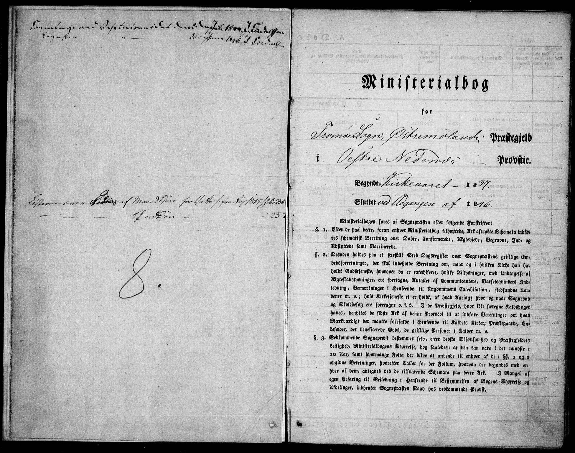 Tromøy sokneprestkontor, SAK/1111-0041/F/Fa/L0004: Ministerialbok nr. A 4, 1837-1846