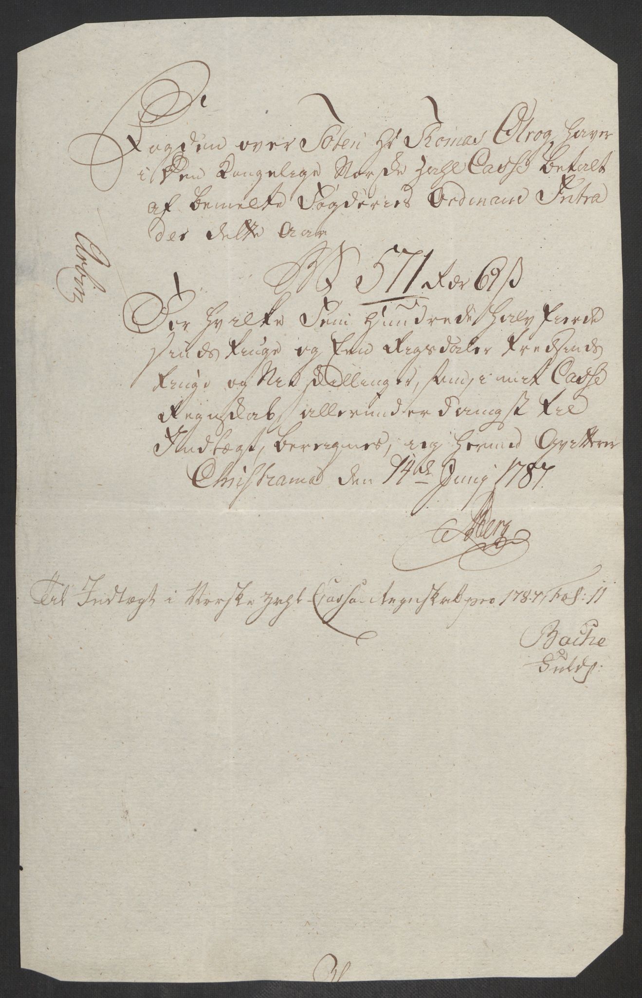 Rentekammeret inntil 1814, Reviderte regnskaper, Fogderegnskap, AV/RA-EA-4092/R19/L1374: Fogderegnskap Toten, Hadeland og Vardal, 1787, s. 426