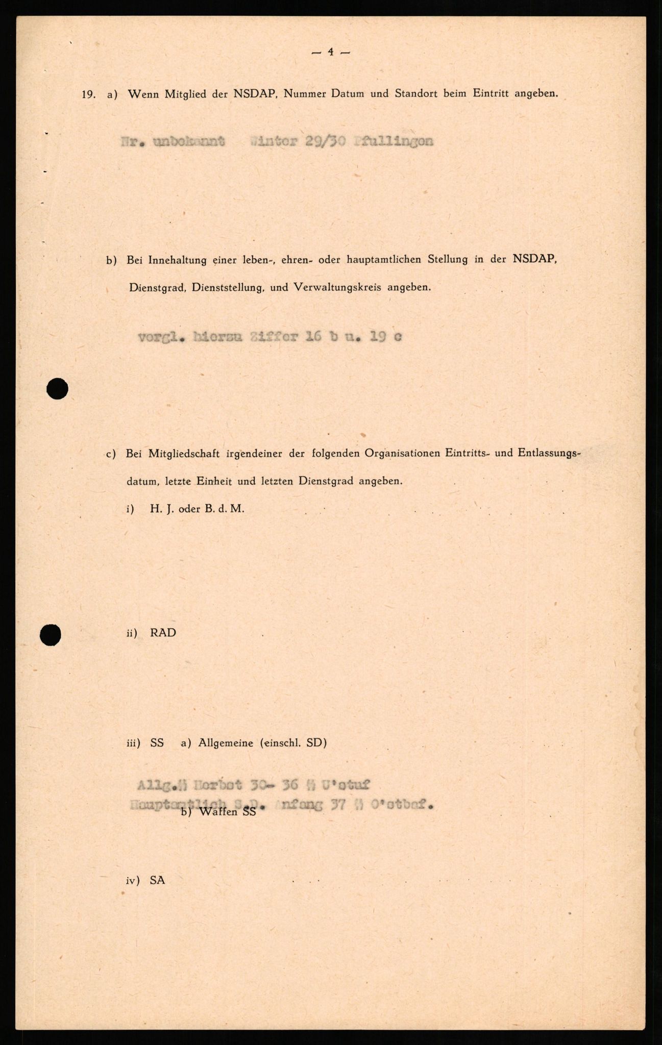 Forsvaret, Forsvarets overkommando II, RA/RAFA-3915/D/Db/L0024: CI Questionaires. Tyske okkupasjonsstyrker i Norge. Tyskere., 1945-1946, s. 306
