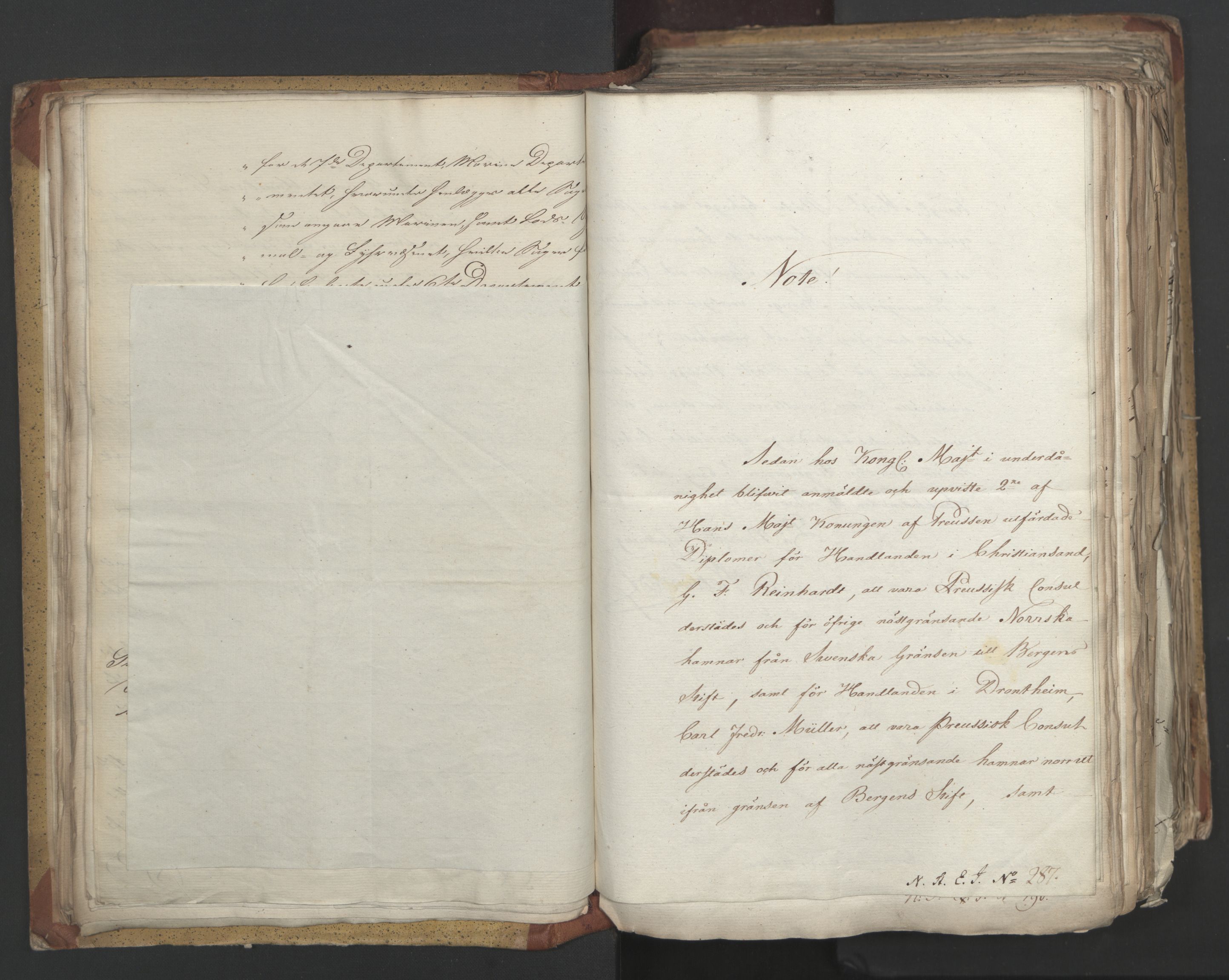 Statsrådsavdelingen i Stockholm, AV/RA-S-1003/D/Da/L0002: Regjeringsinnstillinger nr. 263-518, 1815, s. 58