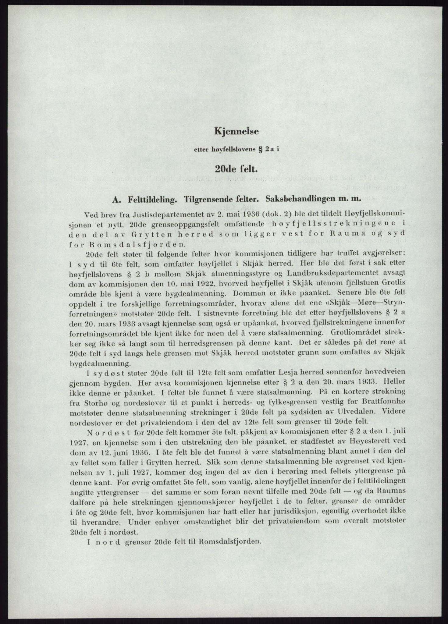 Høyfjellskommisjonen, AV/RA-S-1546/X/Xa/L0001: Nr. 1-33, 1909-1953, s. 6366