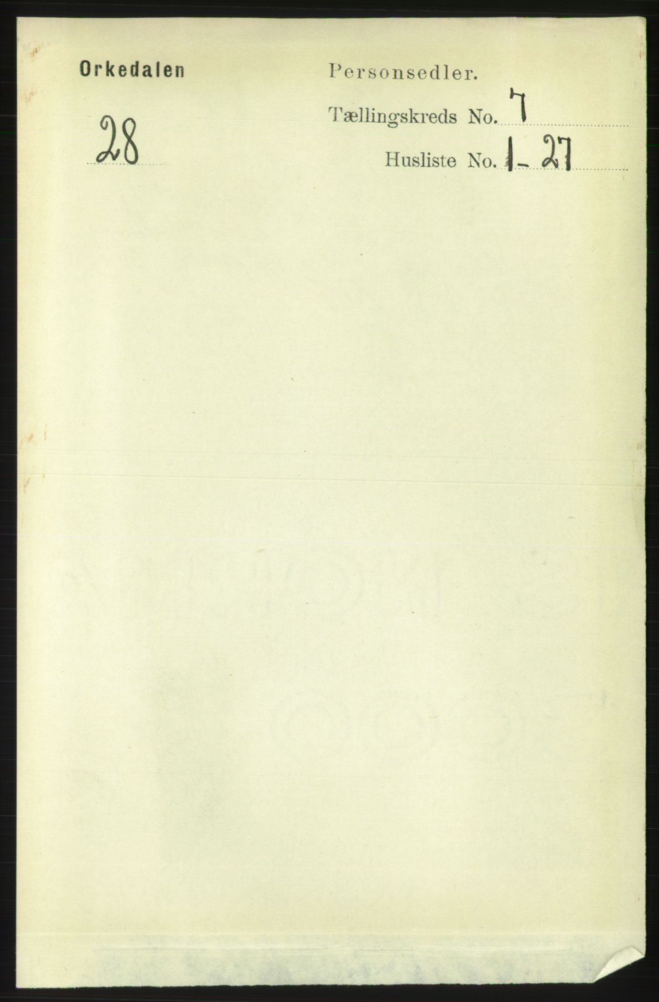RA, Folketelling 1891 for 1638 Orkdal herred, 1891, s. 3434
