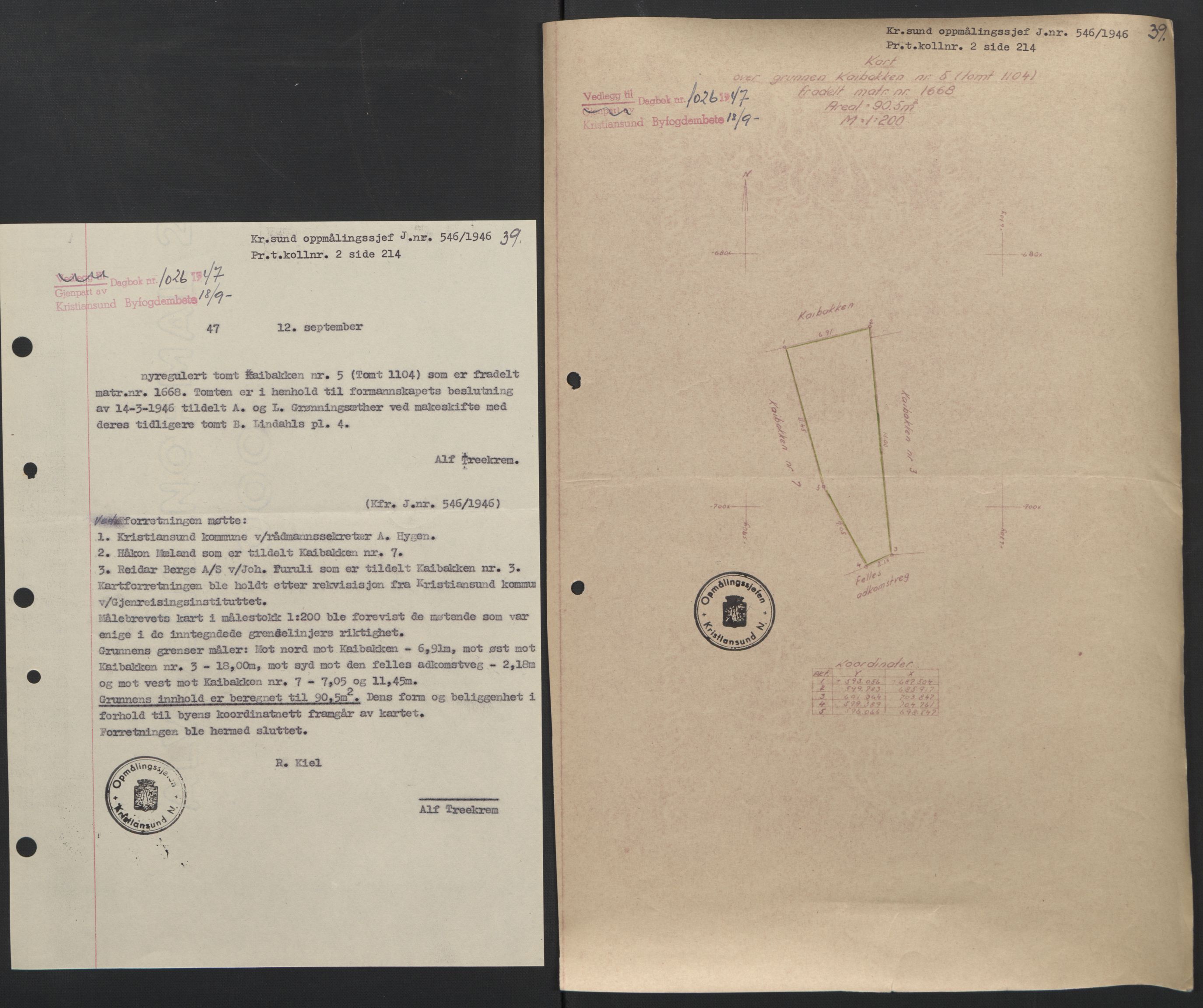 Kristiansund byfogd, AV/SAT-A-4587/A/27: Pantebok nr. 42, 1947-1950, Dagboknr: 1026/1947