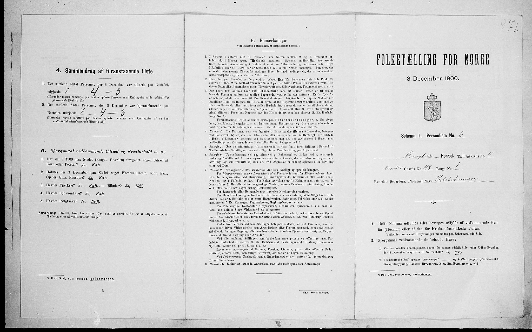 SAH, Folketelling 1900 for 0520 Ringebu herred, 1900, s. 448