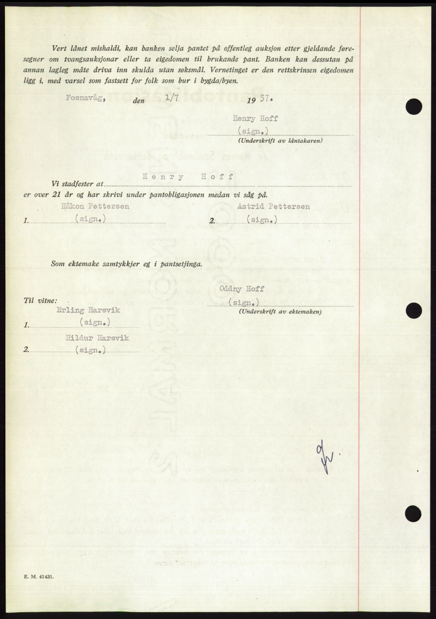 Søre Sunnmøre sorenskriveri, AV/SAT-A-4122/1/2/2C/L0130: Pantebok nr. 18B, 1957-1958, Dagboknr: 1899/1957