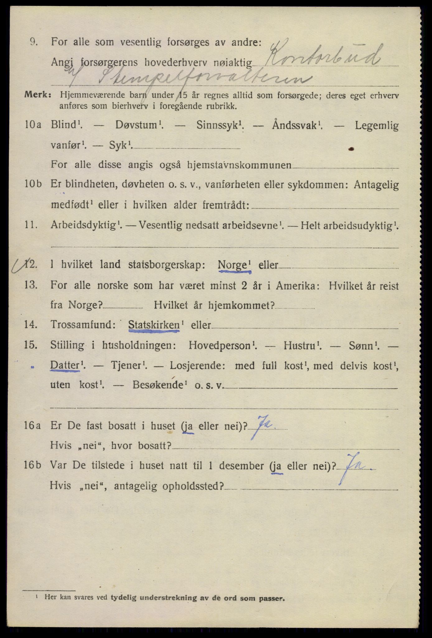 SAO, Folketelling 1920 for 0301 Kristiania kjøpstad, 1920, s. 604856