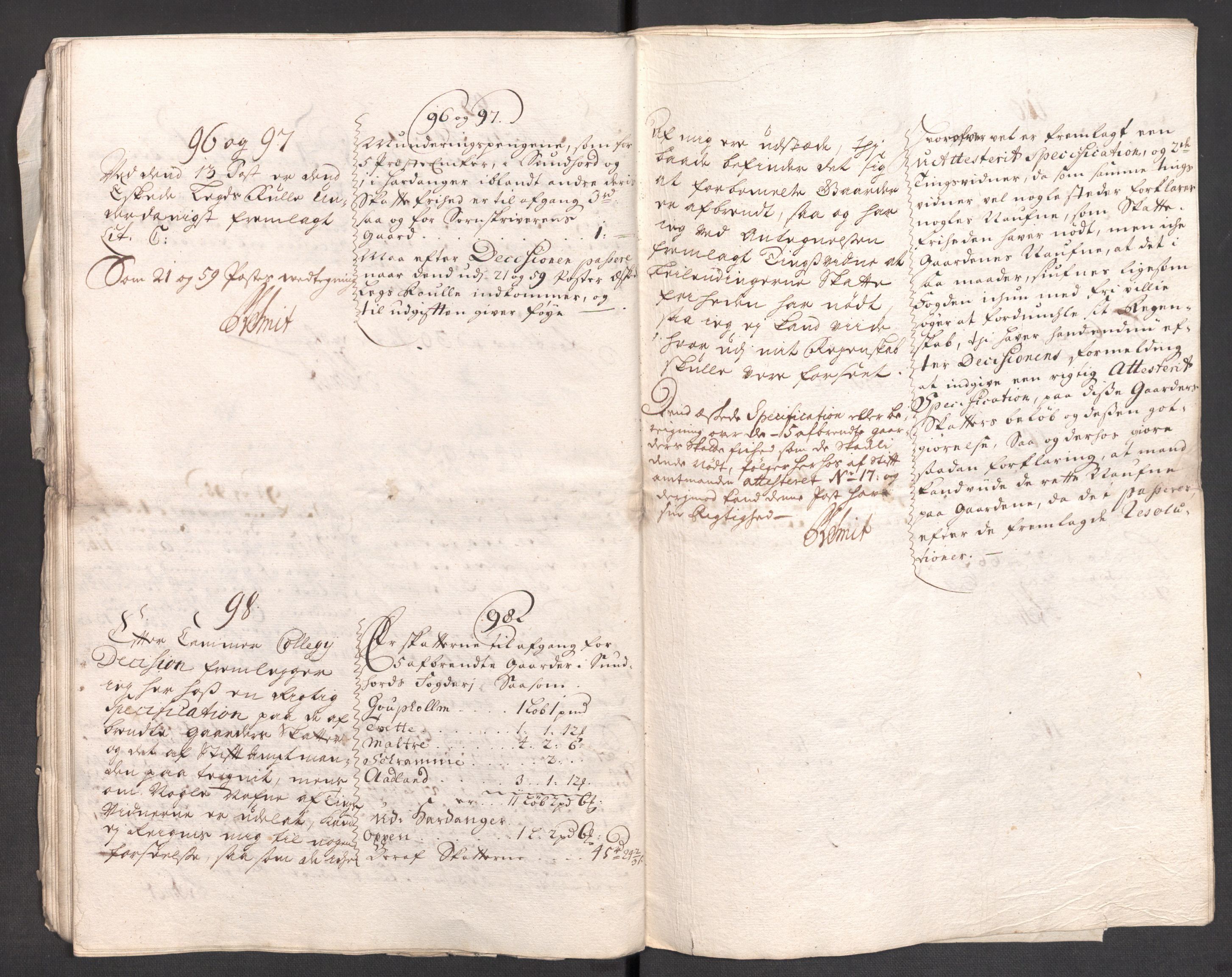 Rentekammeret inntil 1814, Reviderte regnskaper, Fogderegnskap, AV/RA-EA-4092/R48/L2985: Fogderegnskap Sunnhordland og Hardanger, 1708, s. 614