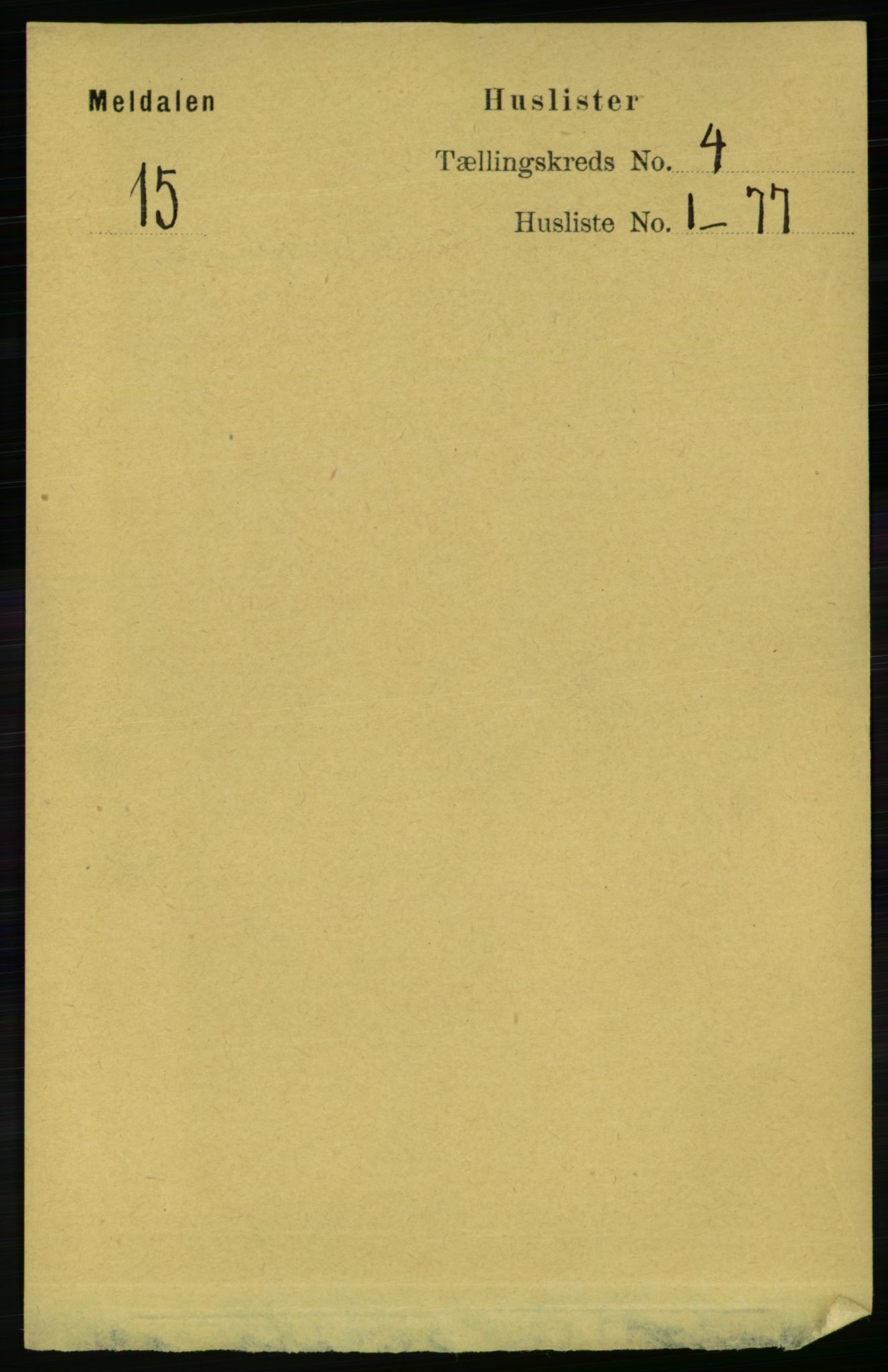 RA, Folketelling 1891 for 1636 Meldal herred, 1891, s. 2000