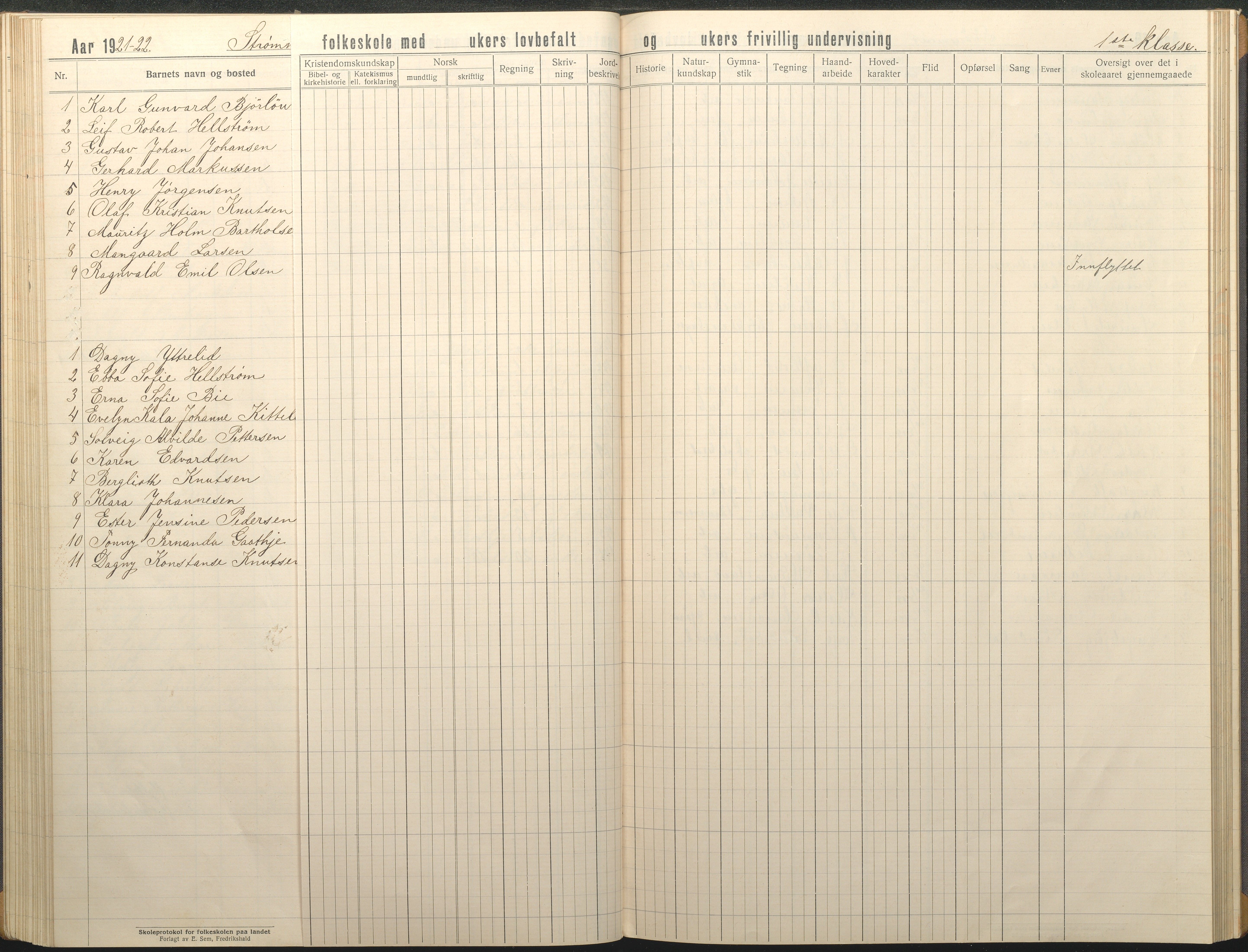 Øyestad kommune frem til 1979, AAKS/KA0920-PK/06/06G/L0012: Skoleprotokoll, 1919-1926