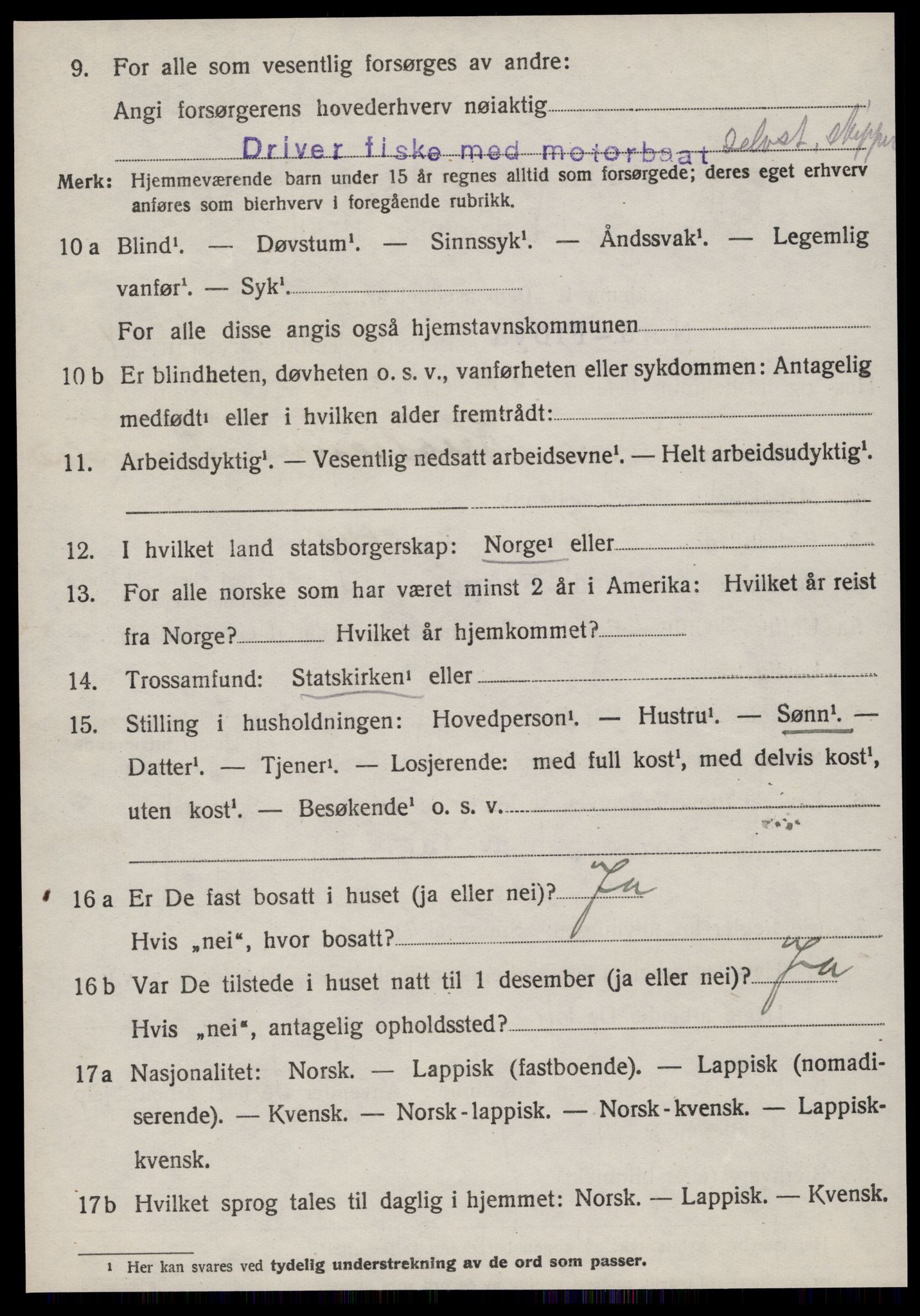 SAT, Folketelling 1920 for 1620 Nord-Frøya herred, 1920, s. 3406