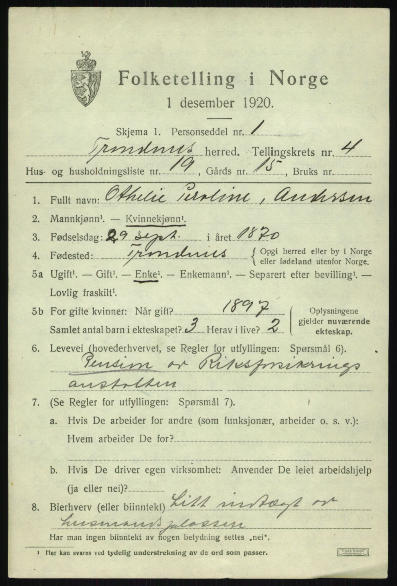 SATØ, Folketelling 1920 for 1914 Trondenes herred, 1920, s. 5093