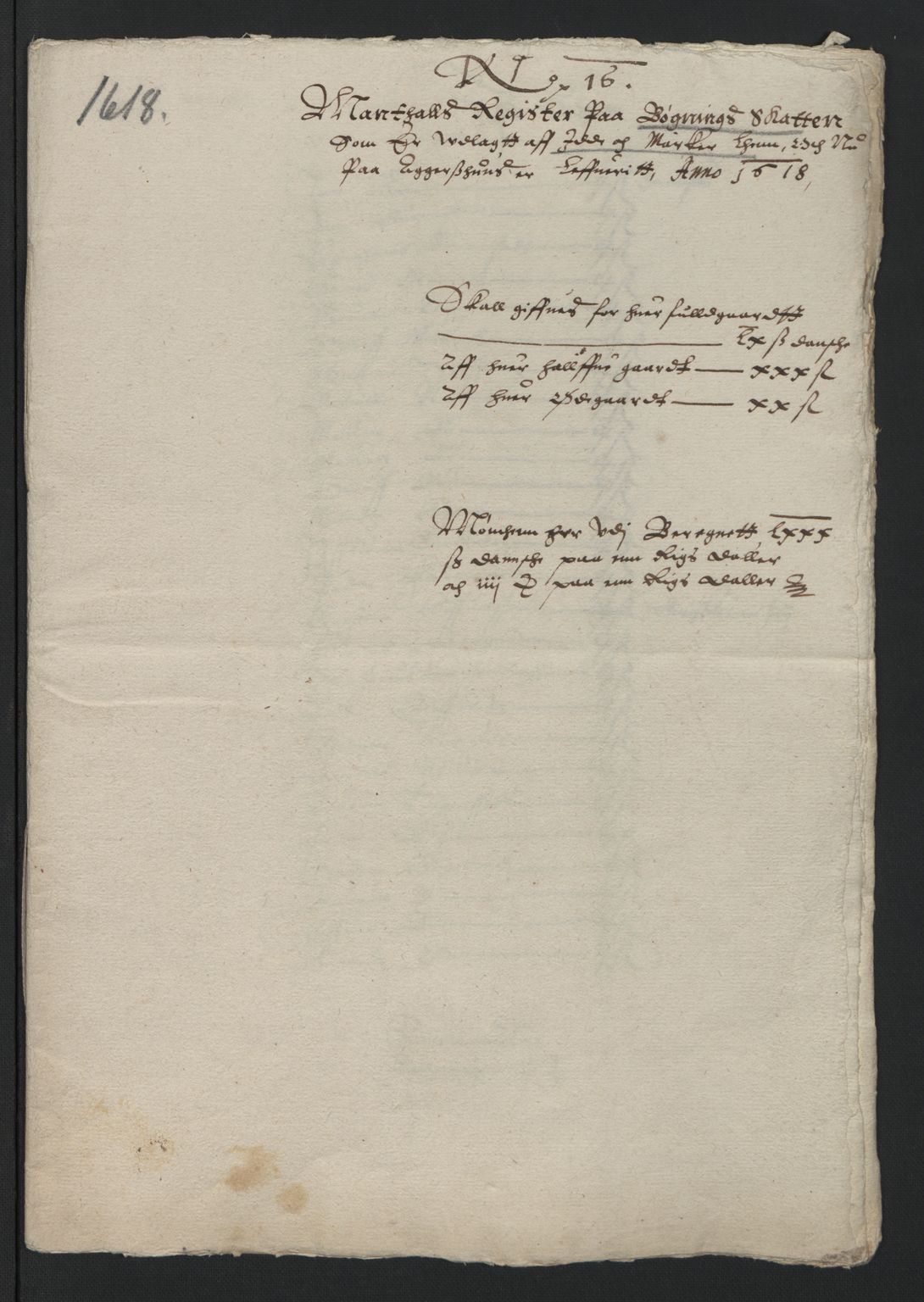 Rentekammeret inntil 1814, Reviderte regnskaper, Lensregnskaper, RA/EA-5023/R/Rb/Rba/L0046: Akershus len, 1617-1618