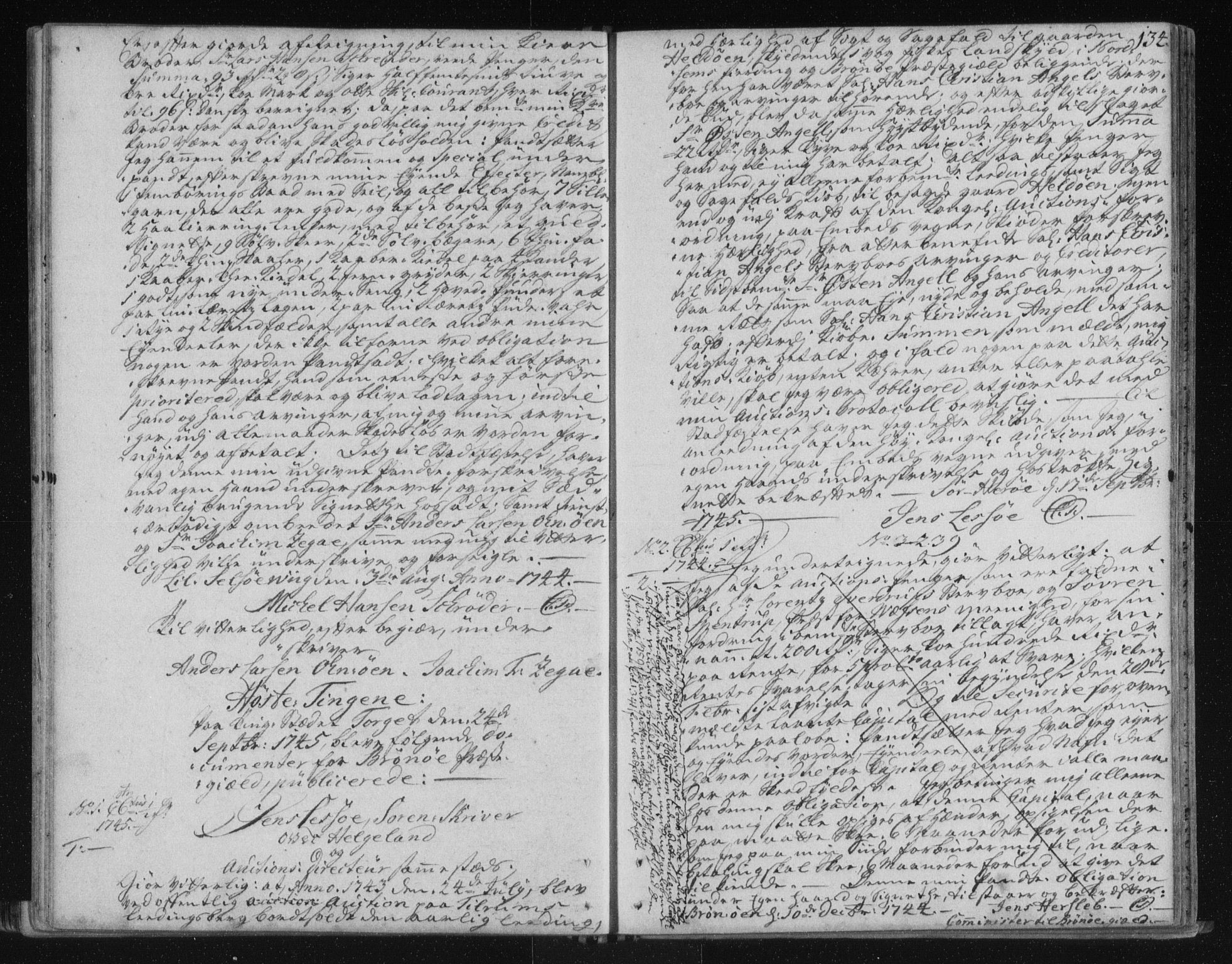 Helgeland sorenskriveri, SAT/A-0004/2/2C/L0002: Pantebok nr. 1b, 1729-1751, s. 134