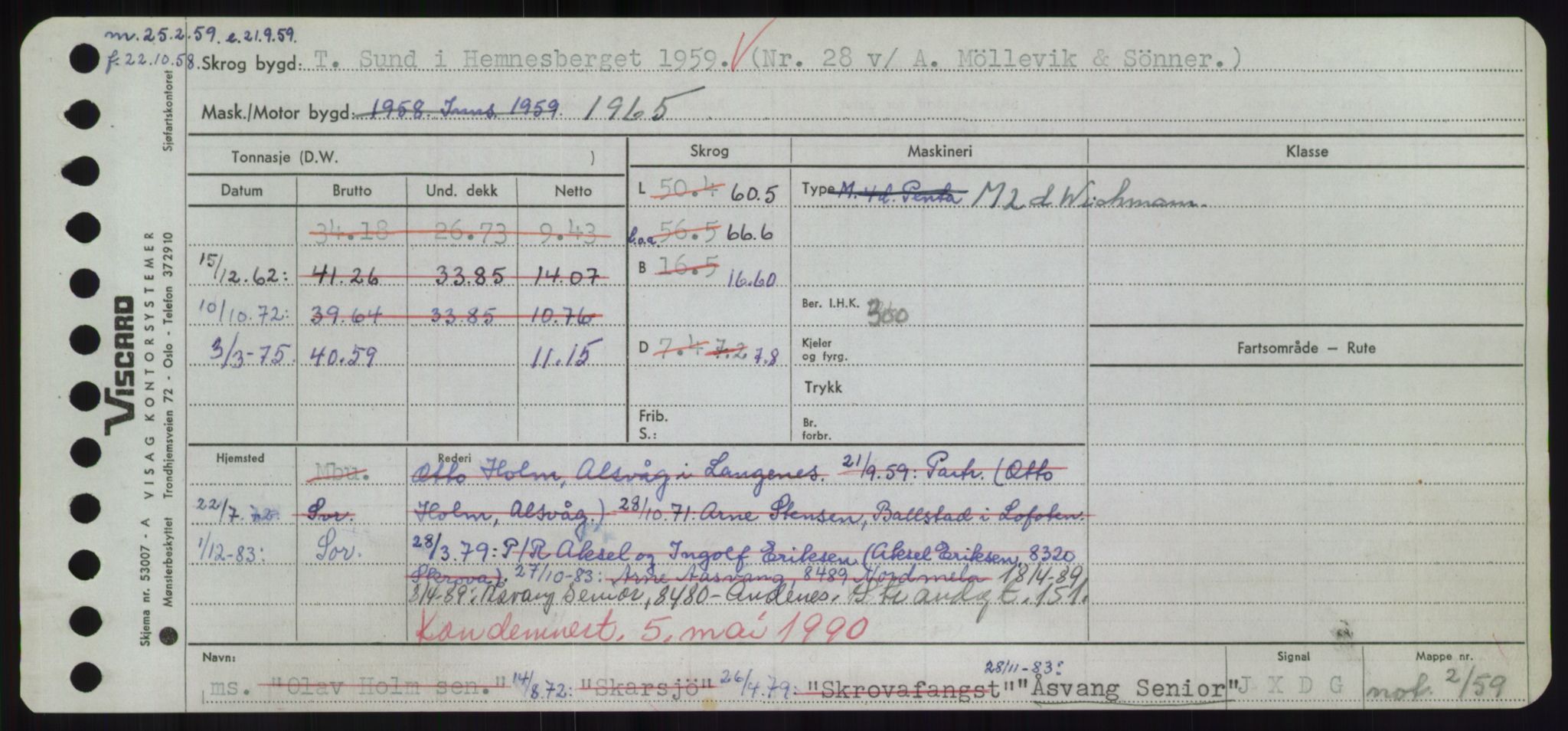 Sjøfartsdirektoratet med forløpere, Skipsmålingen, RA/S-1627/H/Hd/L0041: Fartøy, Vi-Ås, s. 697