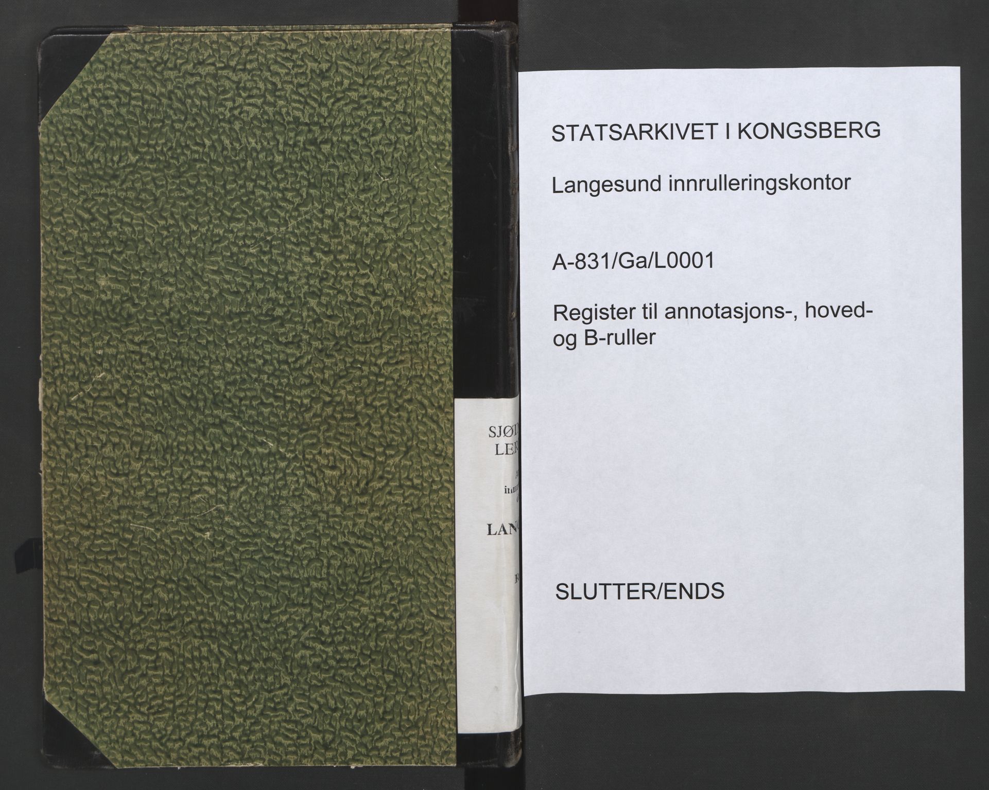 Langesund innrulleringskontor, AV/SAKO-A-831/G/Ga/L0001: Register til annotasjons-, hoved- og B-ruller., 1860-1948, s. 57