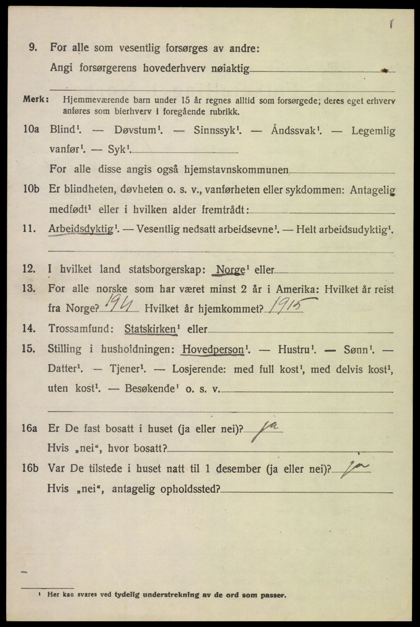 SAH, Folketelling 1920 for 0522 Østre Gausdal herred, 1920, s. 1007